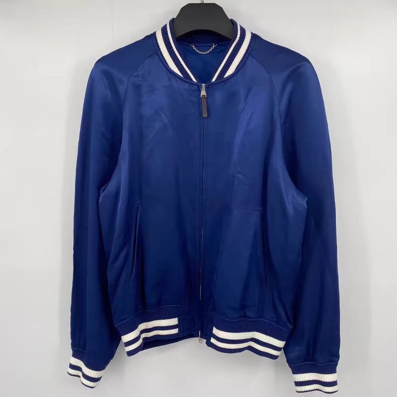 Louis Vuitton Louis Vuitton Lv Deep Blue Letter Embroidered Jacket Coat Size US L / EU 52-54 / 3 - 2 Thumbnail
