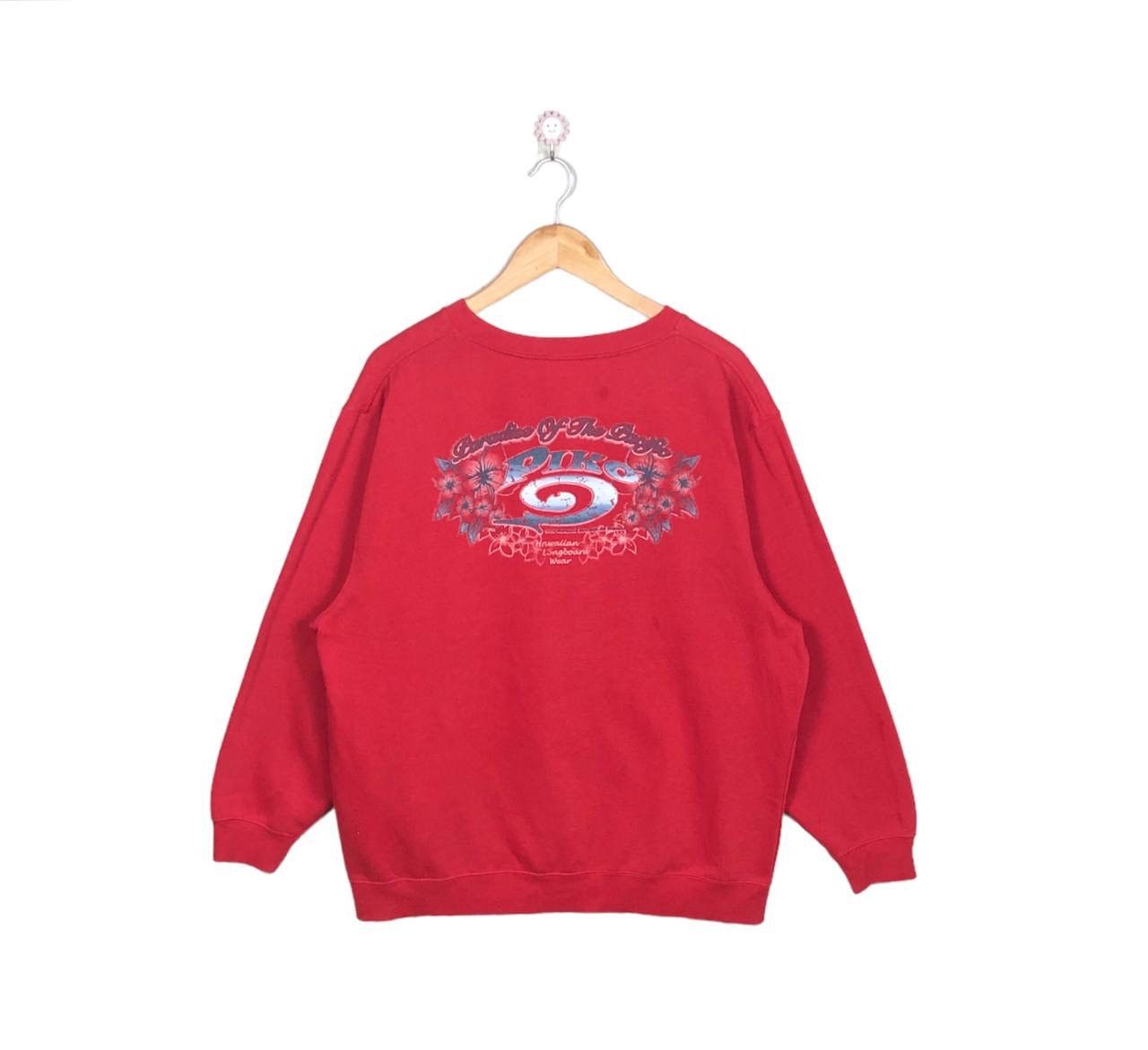 Quicksilver Vintage 90s PIKO Hawaii Sweatshirt Spell Out Surfing Size US XXL / EU 58 / 5 - 1 Thumbnail