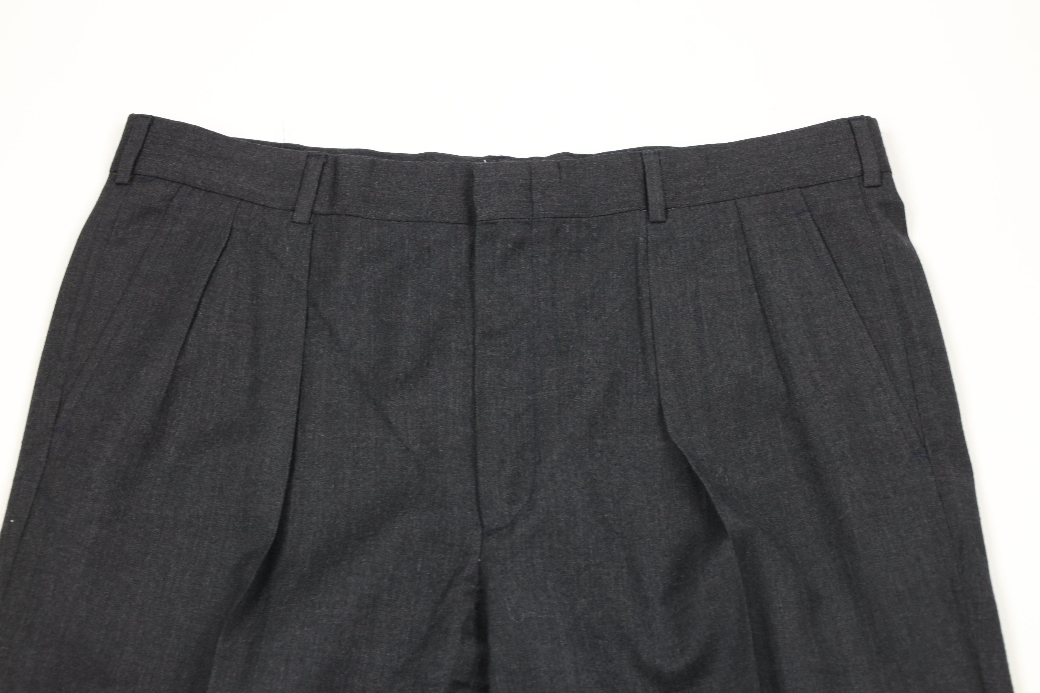 Lands' End × Vintage Vintage 80s Lands End Wool Chino Pants Charcoal Gray USA Size US 38 / EU 54 - 2 Thumbnail