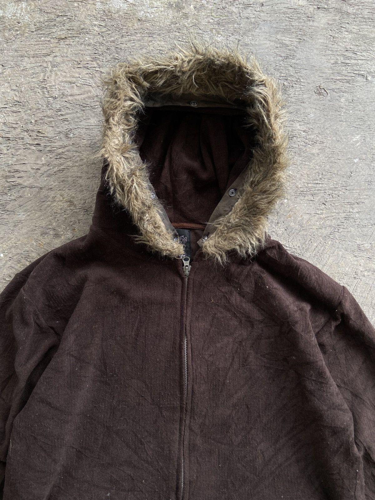 Japanese Brand 2000s Macarester - Vkei Style Fur Zip Hoodie Size US L / EU 52-54 / 3 - 3 Thumbnail