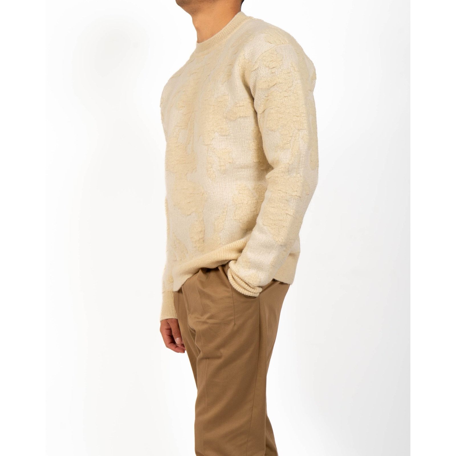 Jil Sander SS18 Hand Knitted Sweater in Ivory/Beige Wool Size US S / EU 44-46 / 1 - 4 Thumbnail