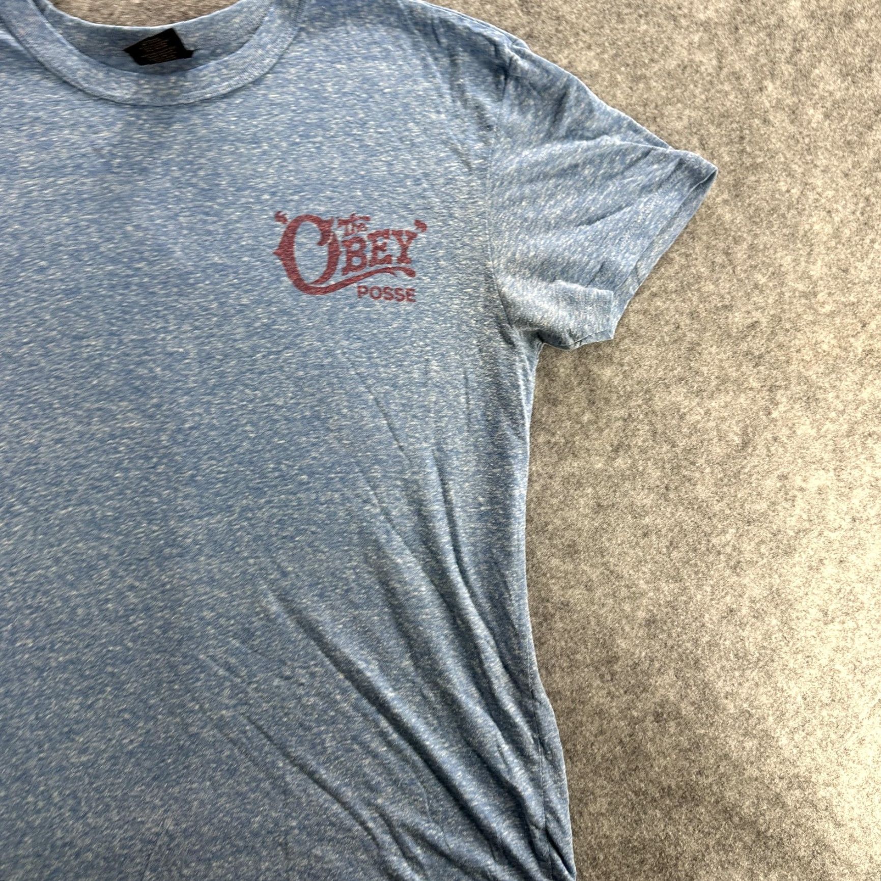 Obey Obey Shirt Made USA Mens Small Blue Heather Graphic Posse Delivery Soft Tee Size US S / EU 44-46 / 1 - 3 Thumbnail