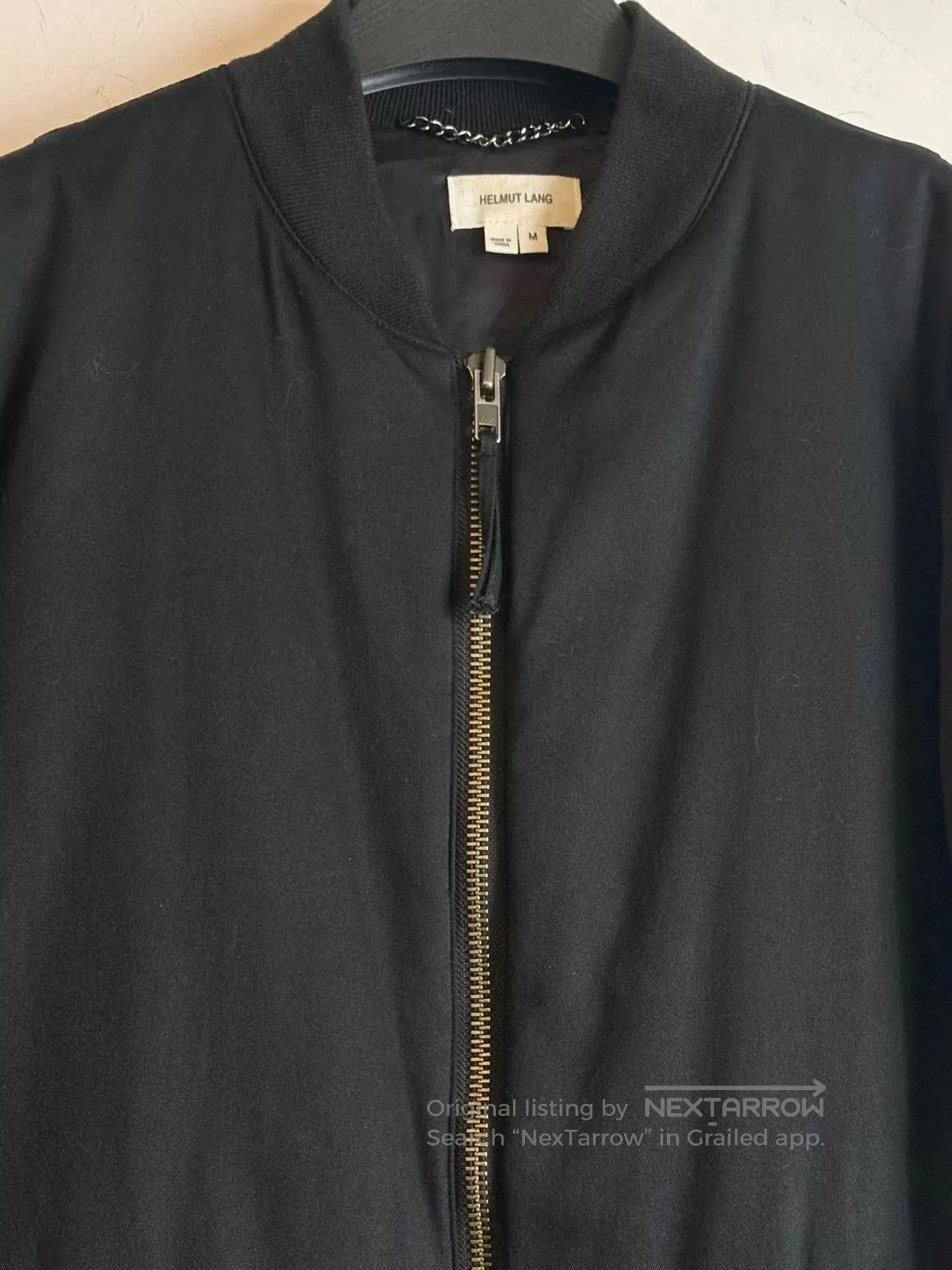 Helmut Lang Black er Jacket with Zip Front and Pockets . Size US M / EU 48-50 / 2 - 4 Thumbnail