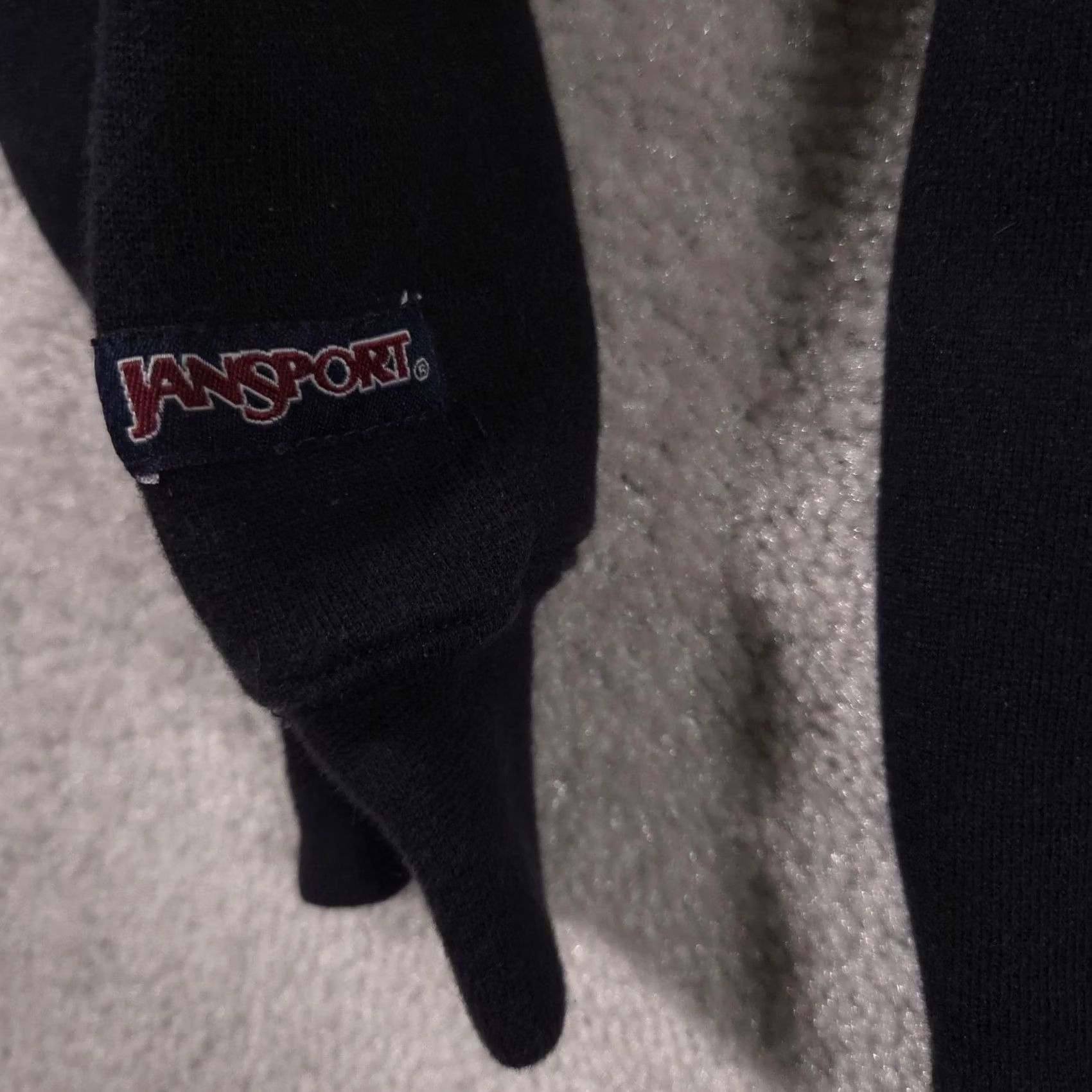 Jansport JanSport Truman Hoodie Mens M Black Pullover Fleece College Graphic Print Embroidered Logo Kangaroo Pocket Slim Fit Size US M / EU 48-50 / 2 - 5 Thumbnail