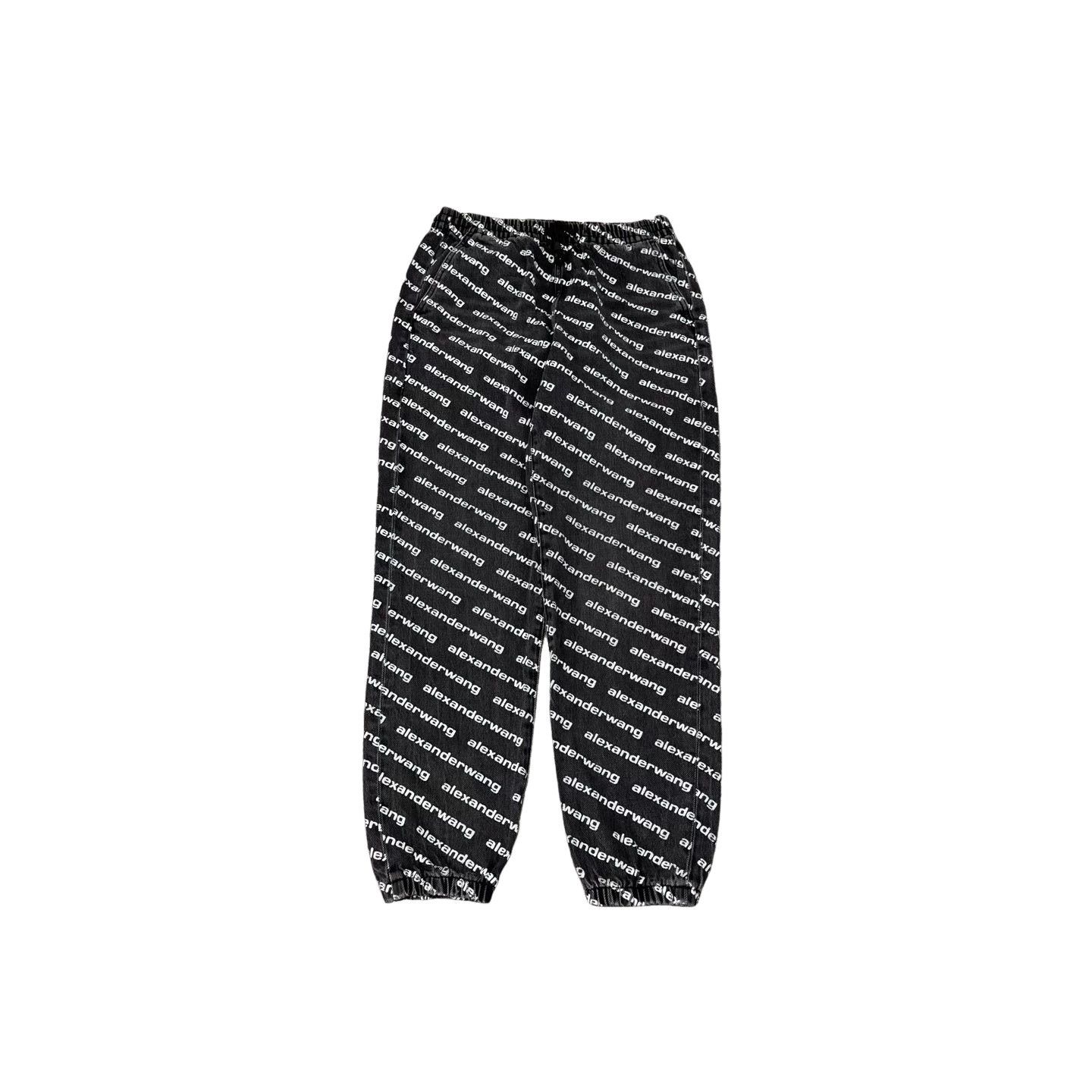Alexander Wang Alexander Wang Logo Print Denim Joggers XXS Size US 26 / EU 42 - 1 Thumbnail