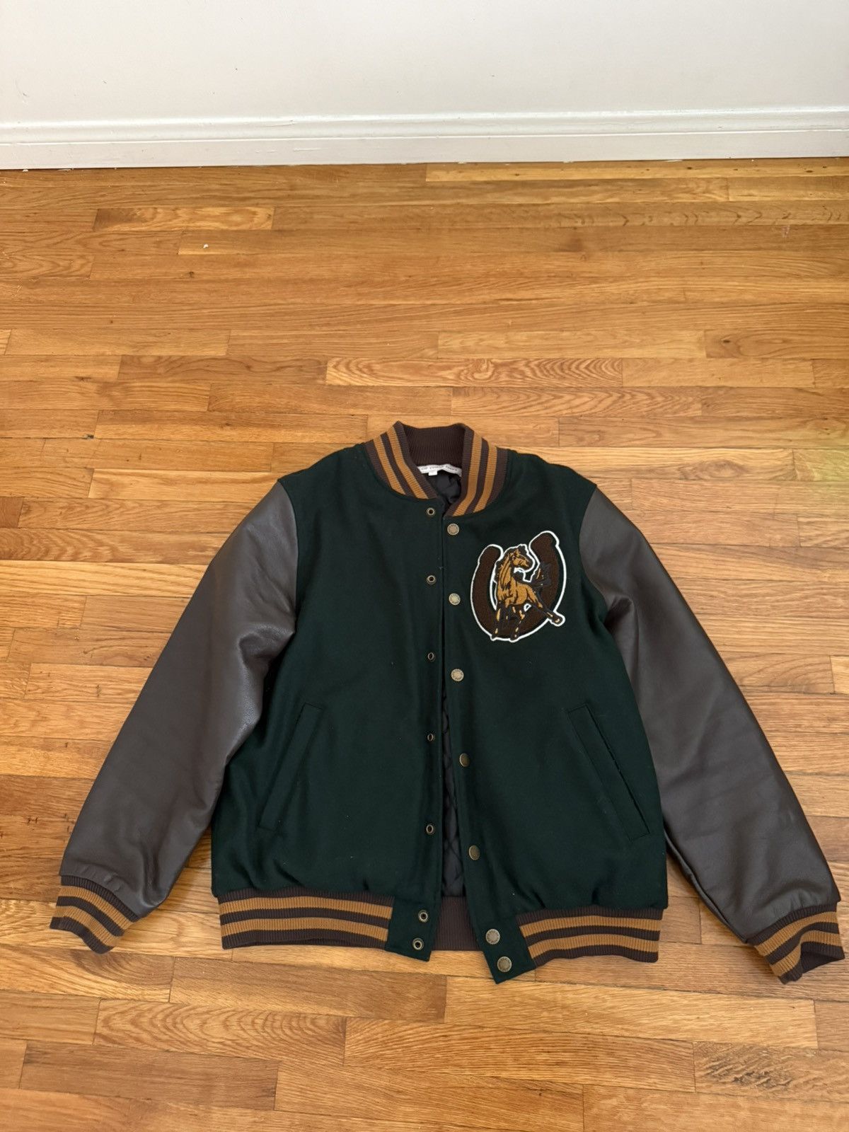 One of These Days Mustang Varsity Jacket - Green Size US L / EU 52-54 / 3 - 1 Thumbnail