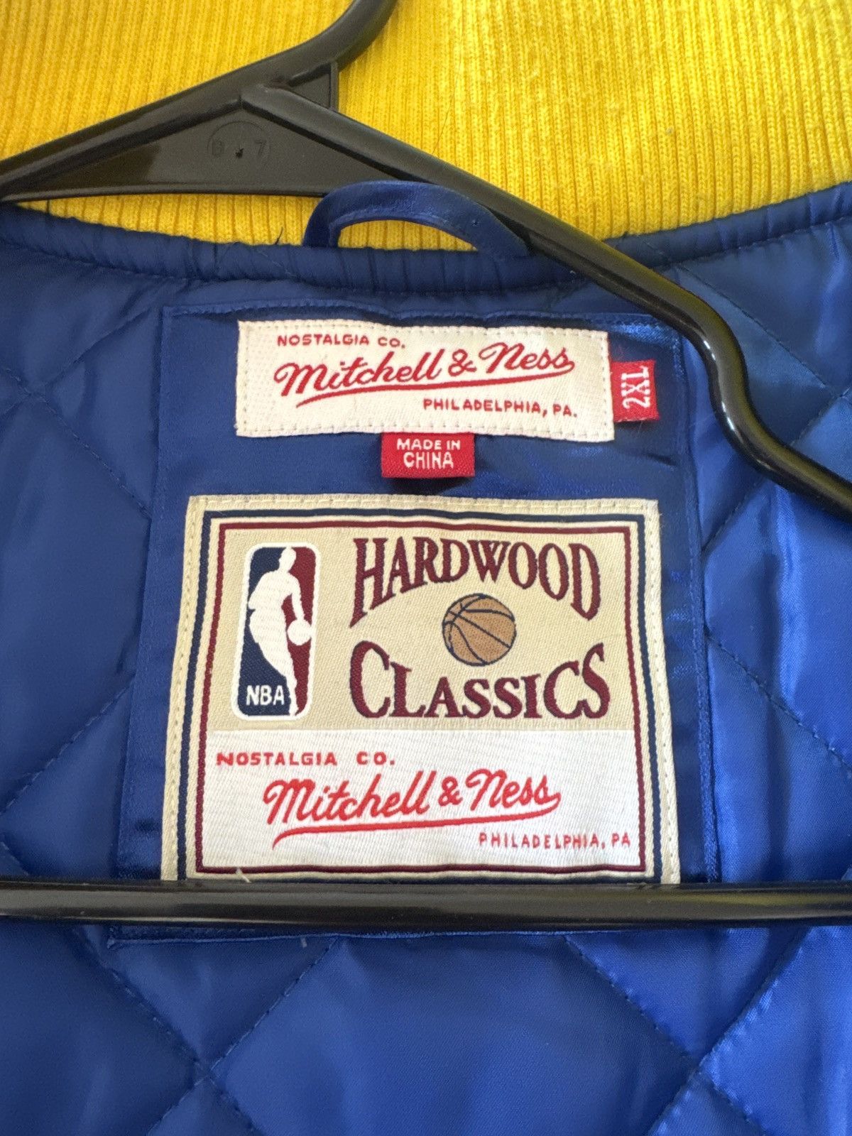 Mitchell & Ness Mitchell & Ness Hardwood Classics Warriors Jacket Size US XXL / EU 58 / 5 - 3 Thumbnail