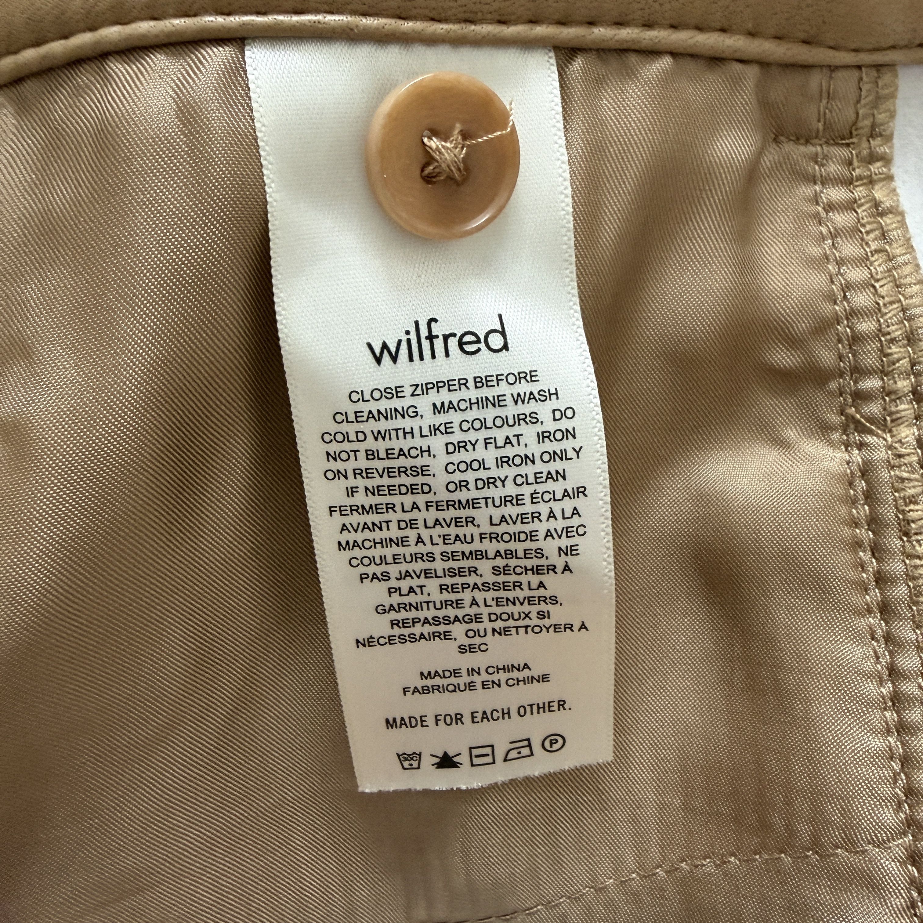 Other Wilfred Rebel High Waisted Vegan Leather Pants Camel Size 30" / US 8 / IT 44 - 6 Thumbnail