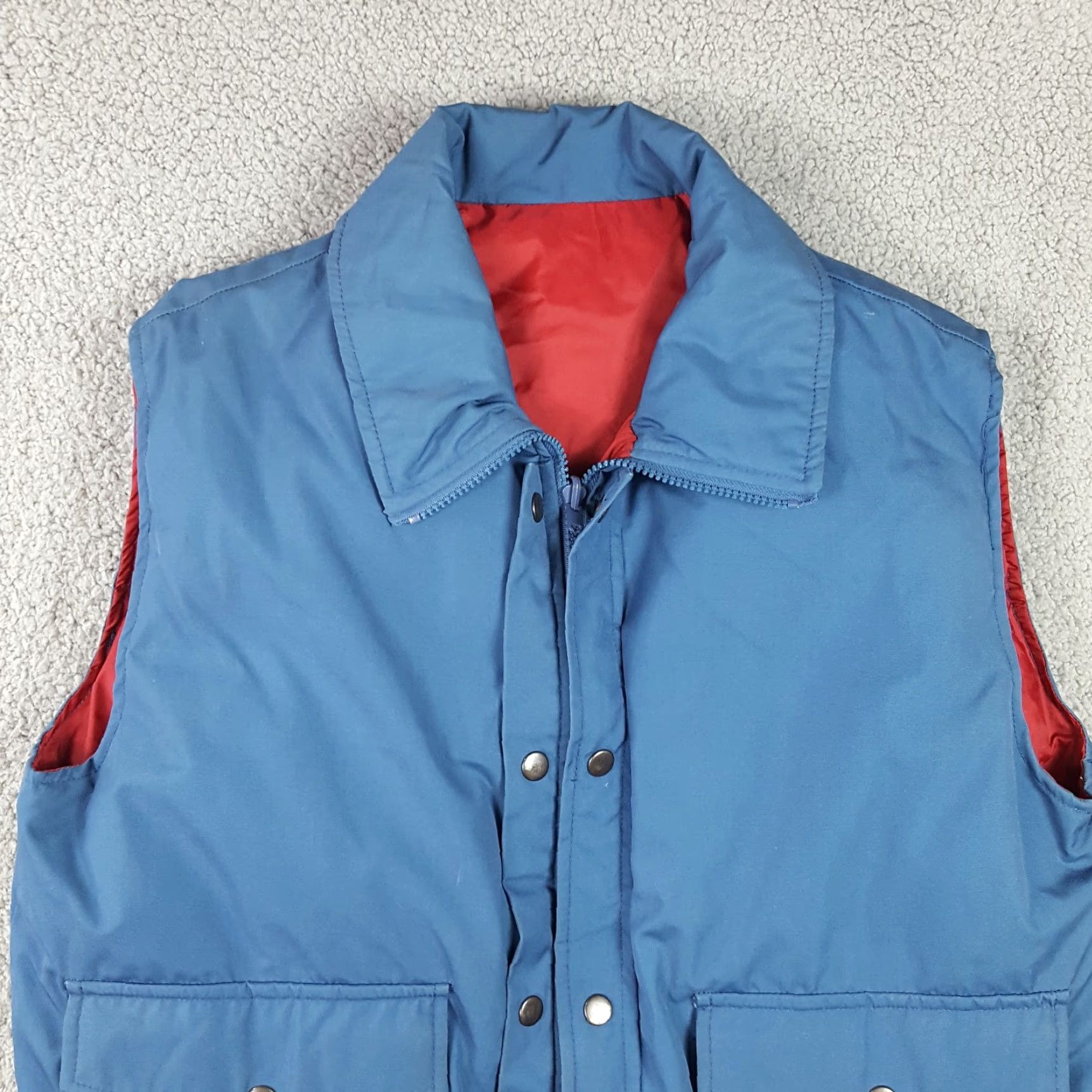 Etro VINTAGE Outdoor Exchange Vest MENS Puffer Zip 70s 80s Reversible Down Blue Autumn Winter Ski Outdoor Size US L / EU 52-54 / 3 - 2 Thumbnail