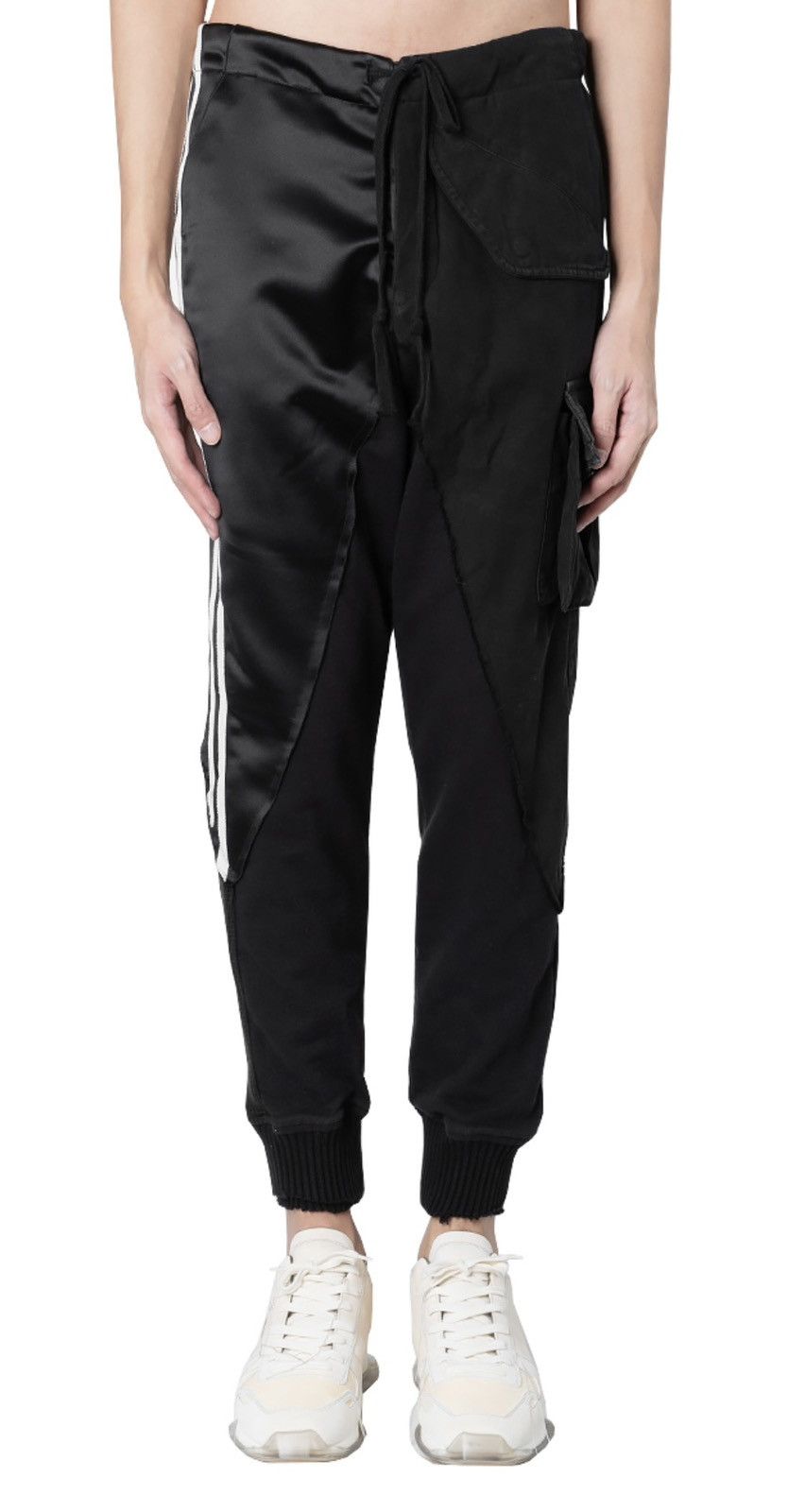 Greg Lauren Greg Lauren Black Satin Baker Lounge Pants Size US 32 / EU 48 - 1 Thumbnail