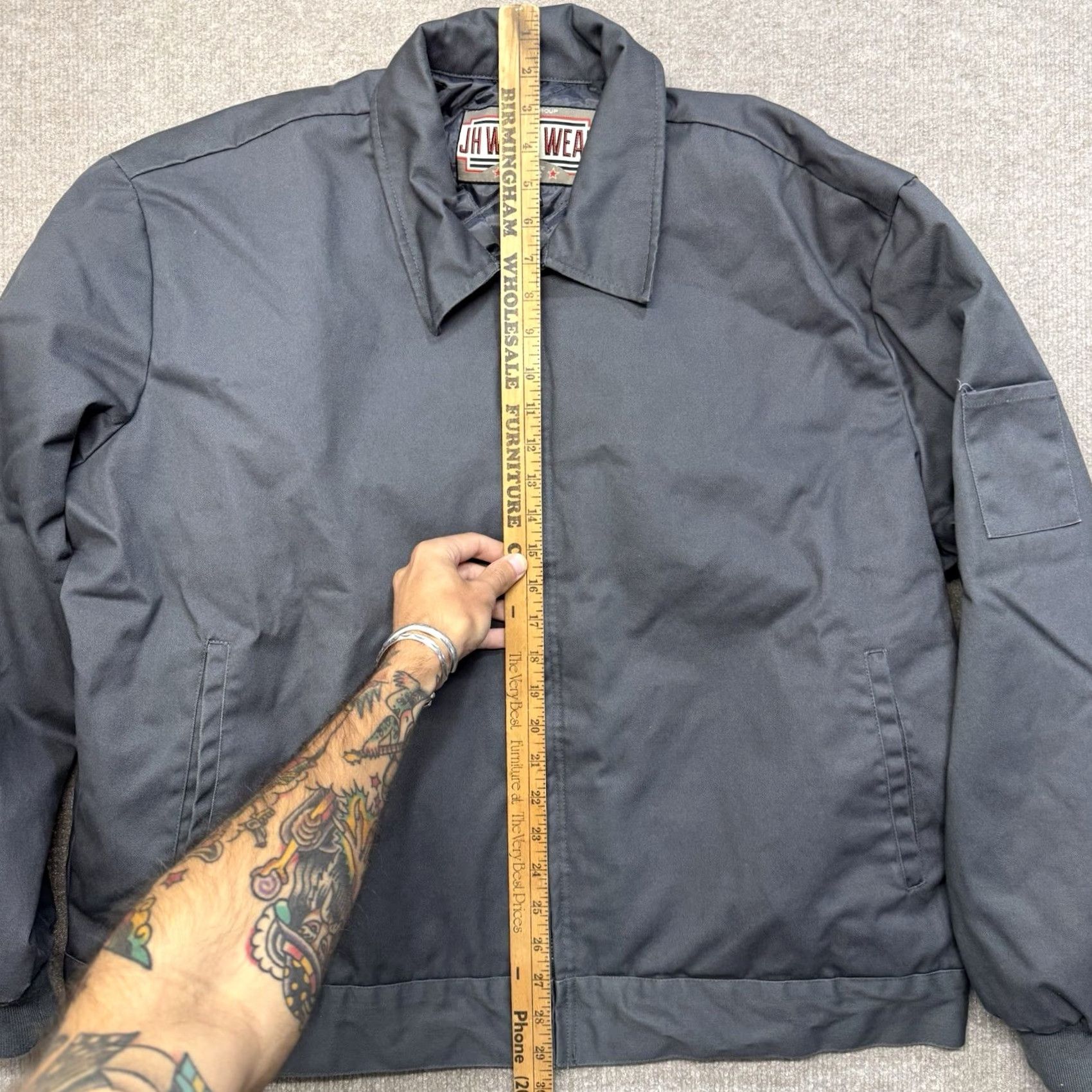 Hamilton VINTAGE Jeff Hamilton Workwear Jacket Mens 3XL 90s JH Design Canvas Coat Grey Size US XXL / EU 58 / 5 - 4 Thumbnail