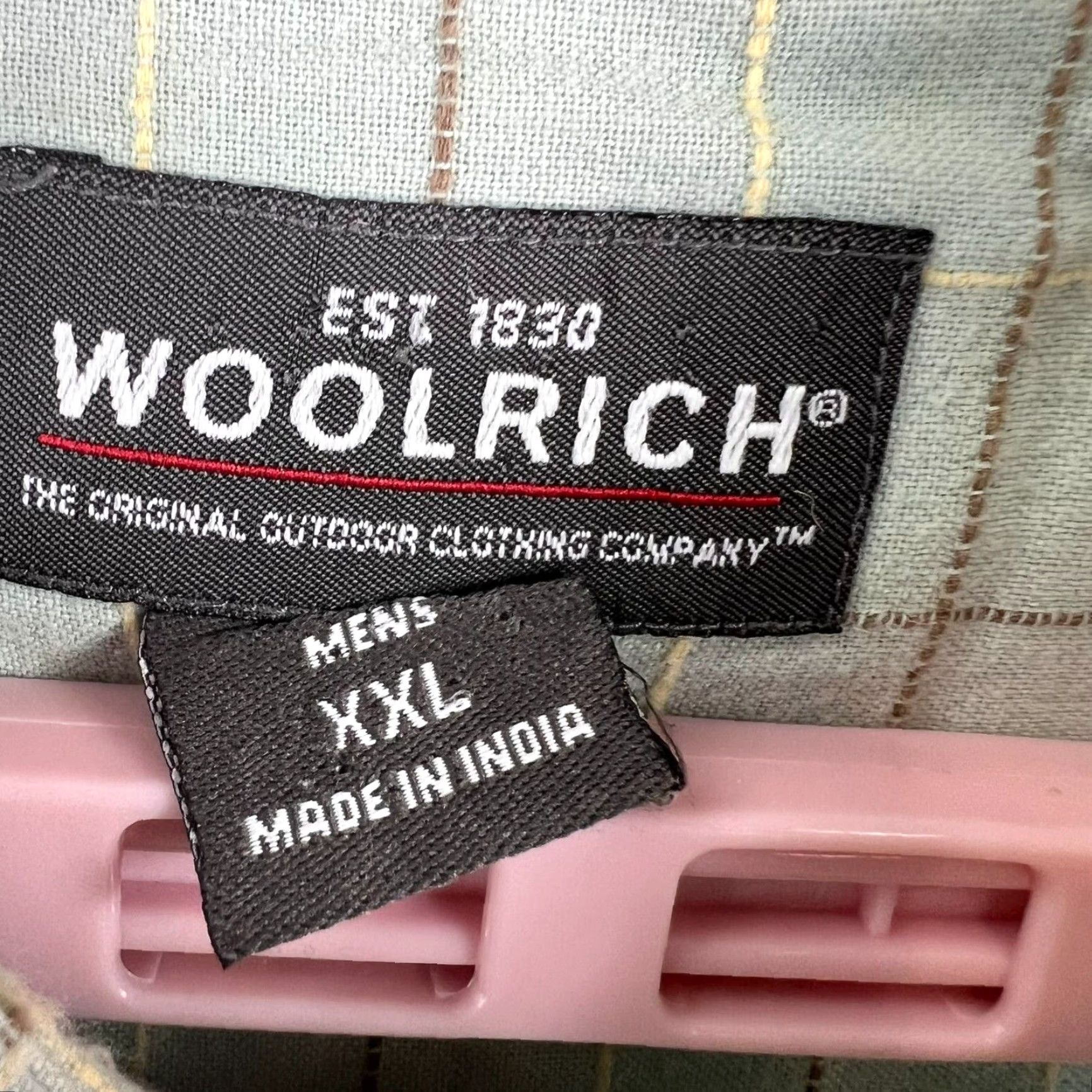 Vintage VINTAGE Woolrich Shirt Short Sleeve Plaid Button-Up Men’s 2XL Green Cotton Casual Fall Spring Summer Size US XXL / EU 58 / 5 - 4 Thumbnail