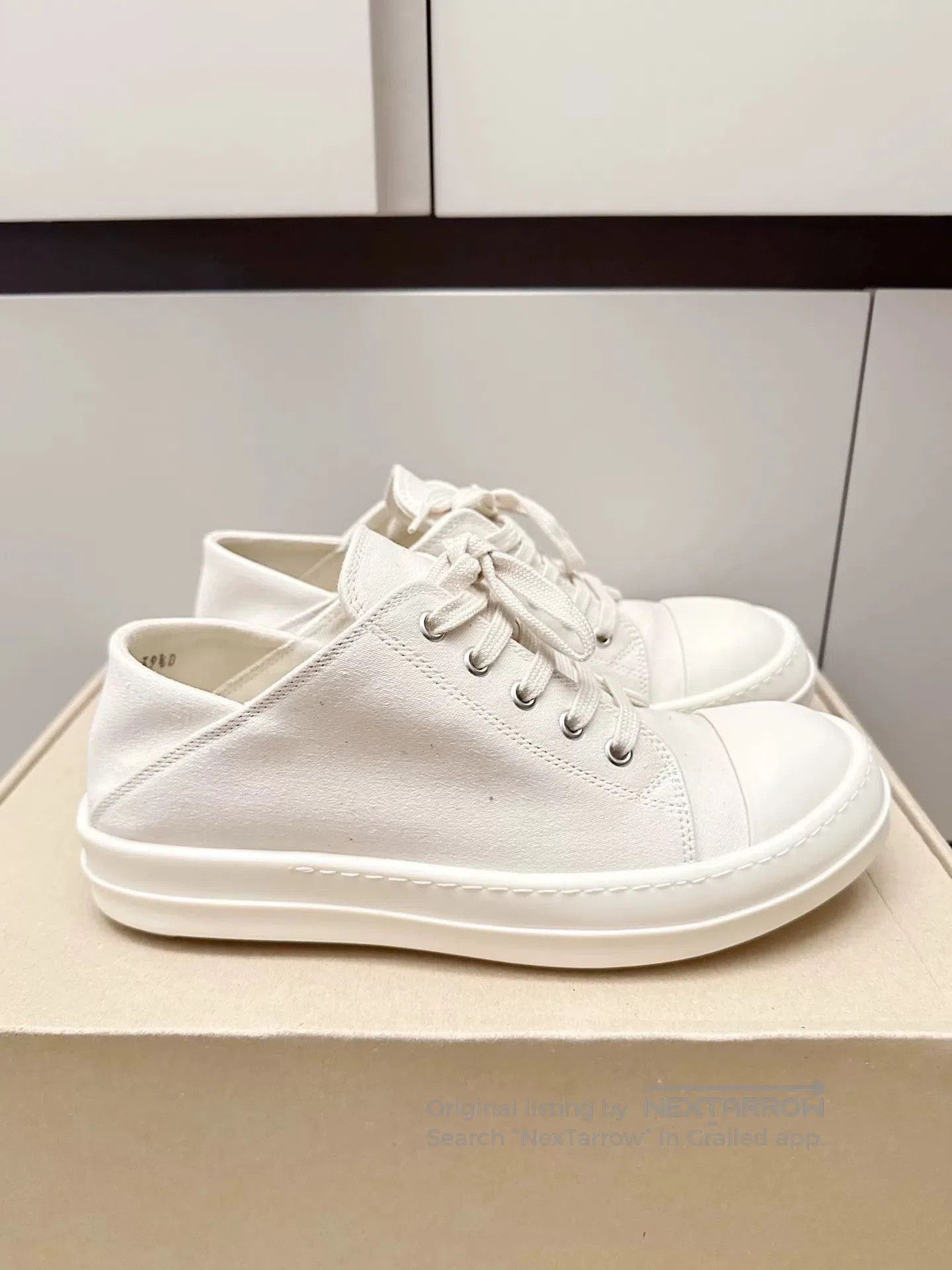 Rick Owens Rick Owens x Converse 24SS White Canvas. Size US 6.5 / EU 39-40 - 1 Thumbnail