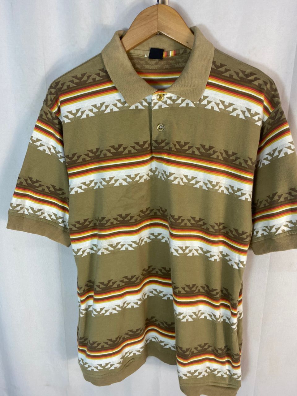 Japanese Brand × Native Unisex 🔥Fullprint native ringer polo shirt Size US M / EU 48-50 / 2 - 4 Thumbnail