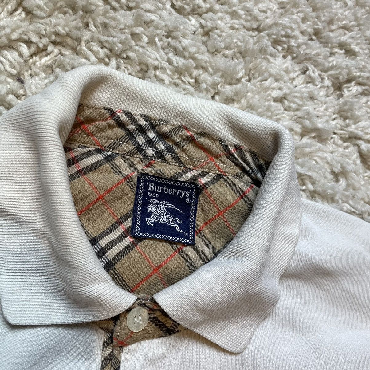 Burberry × Designer × Vintage Vintage Burberry Long Sleeve Polo t-shirt Size US M / EU 48-50 / 2 - 3 Thumbnail