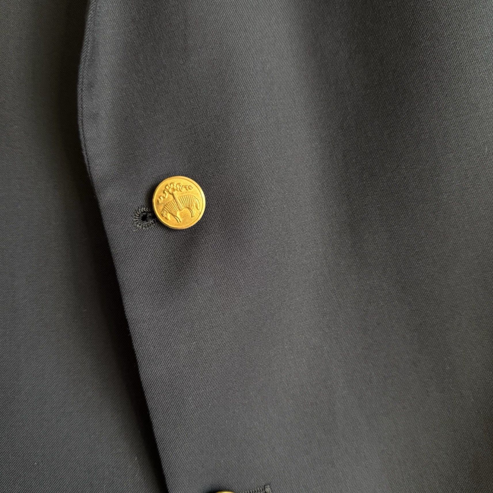 Brooks Brothers BROOKS BROTHERS "346" Mens Wool Blazer 46L Navy Gold Buttons Sport Coat Classic Jacket Blazer Men Size 46R - 4 Thumbnail