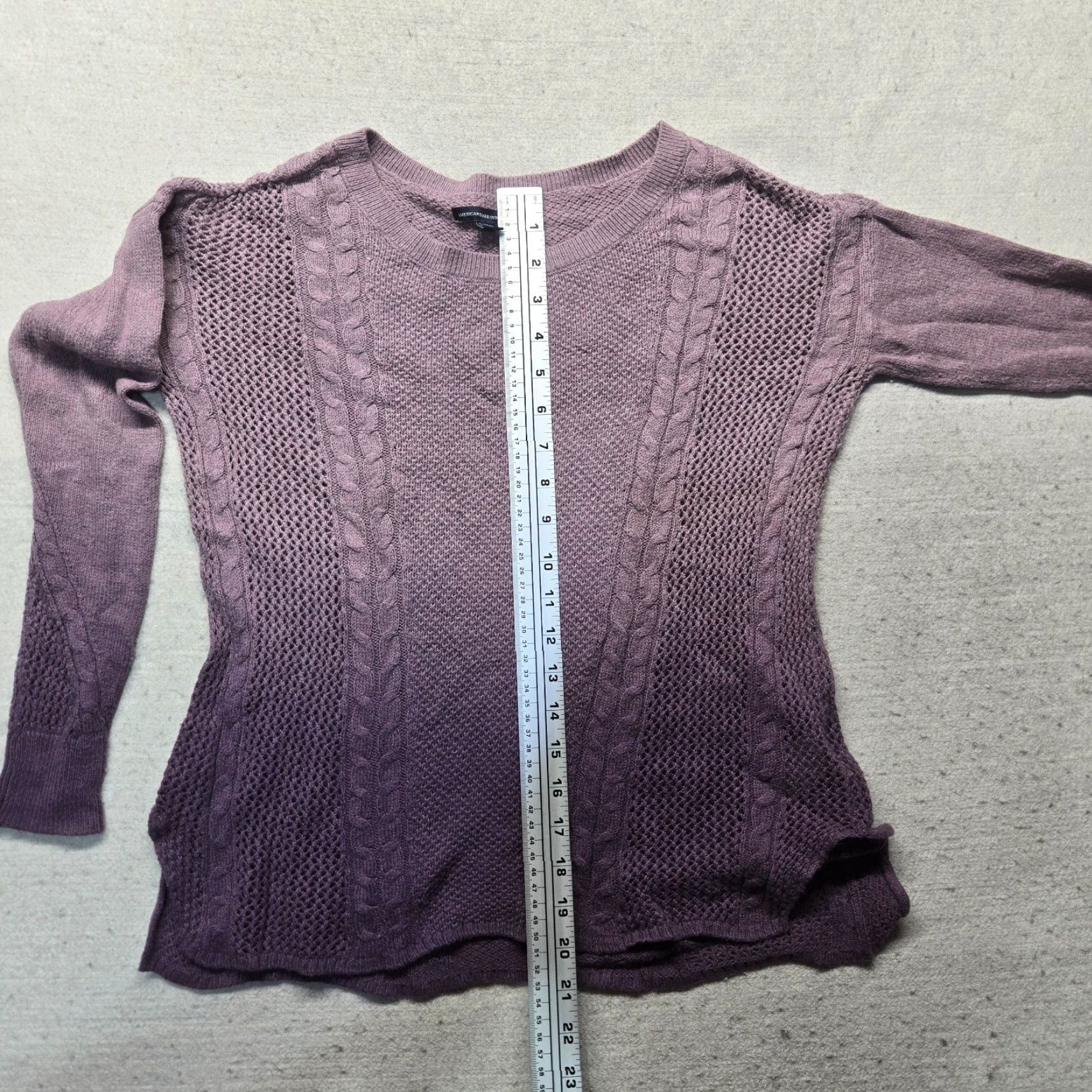 American Eagle Outfitters American Eagle Purple Fade Lightweight Sweater Long Sleeve Adult XS Womens Size XS / US 0-2 / IT 36-38 - 6 Thumbnail
