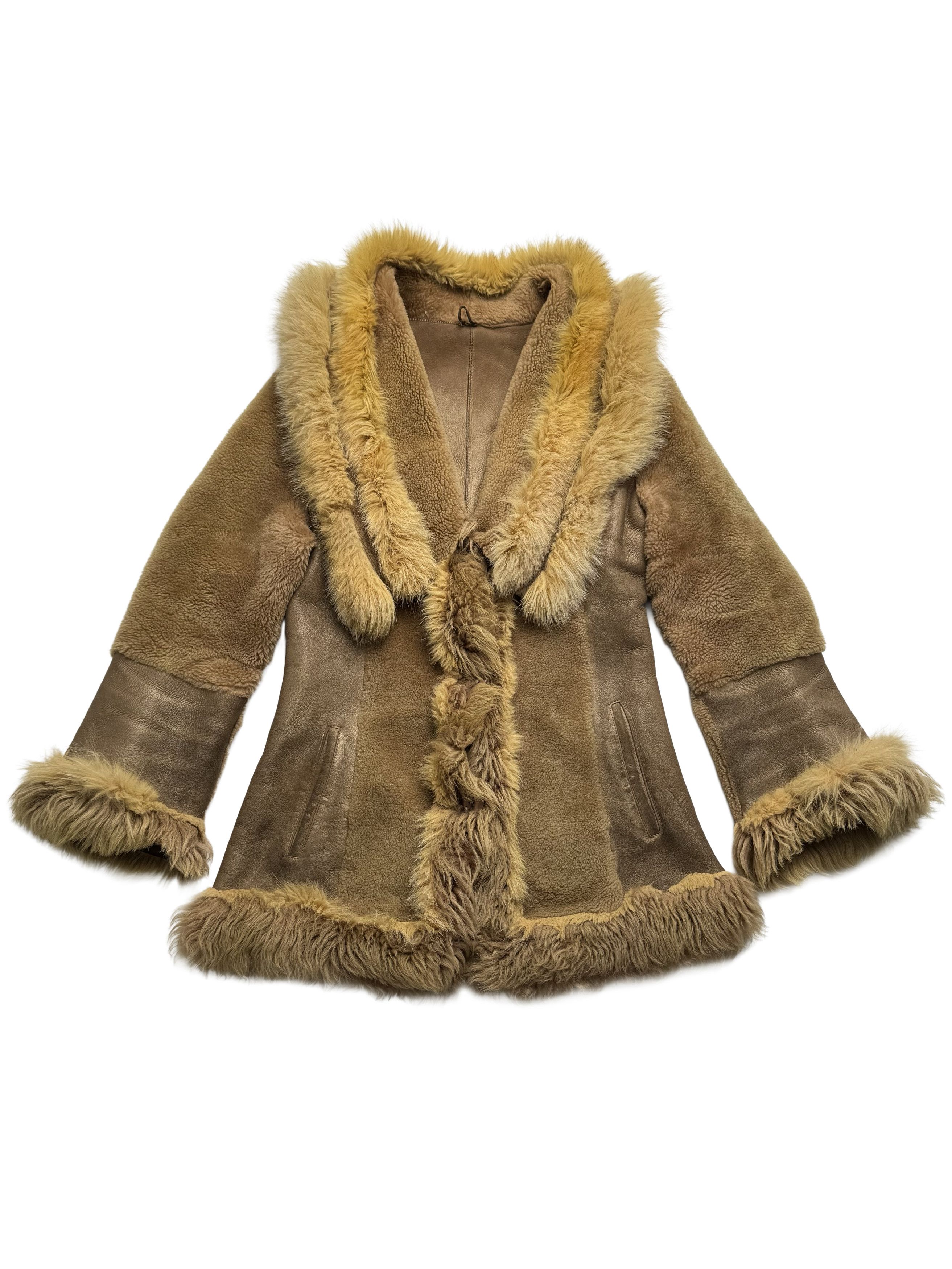 Vintage Vintage Real Sheepskin Coat Size S / US 4 / IT 40 - 5 Thumbnail