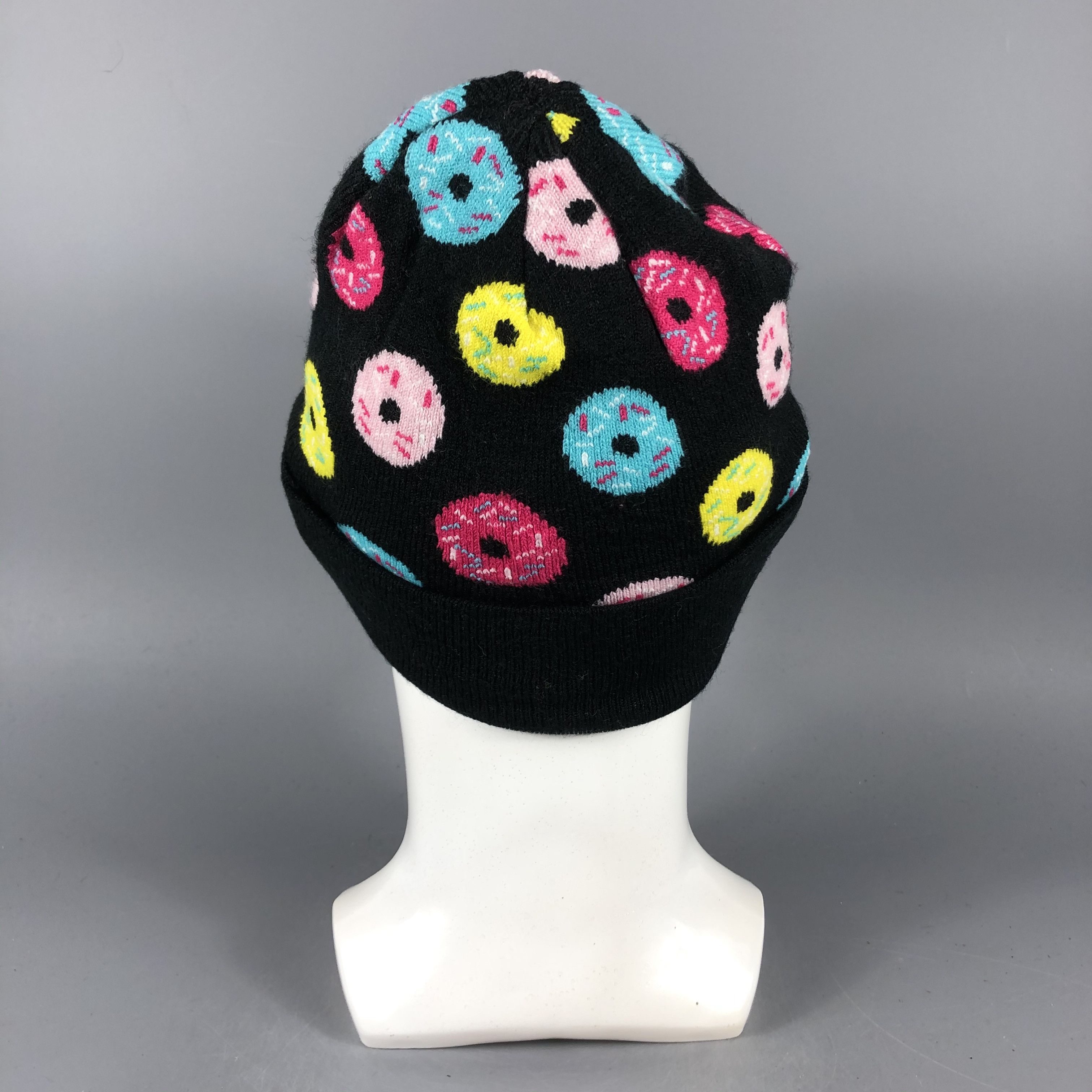 H&M × Vintage Divided H&M "I Donut Care" Beanie Snow Hat Snow Cap -D829 Size ONE SIZE - 2 Thumbnail
