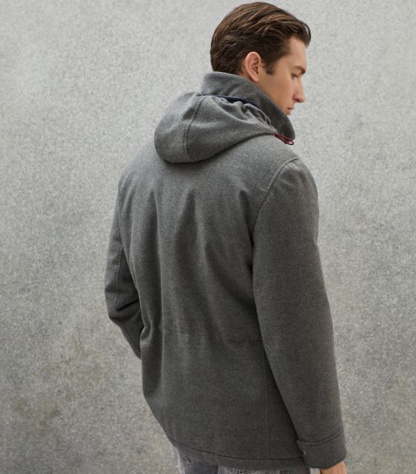 Brunello Cucinelli o1w1db10924 Rev Wr Cash Outerwear in Medium Grey Size US XS / EU 42 / 0 - 3 Thumbnail