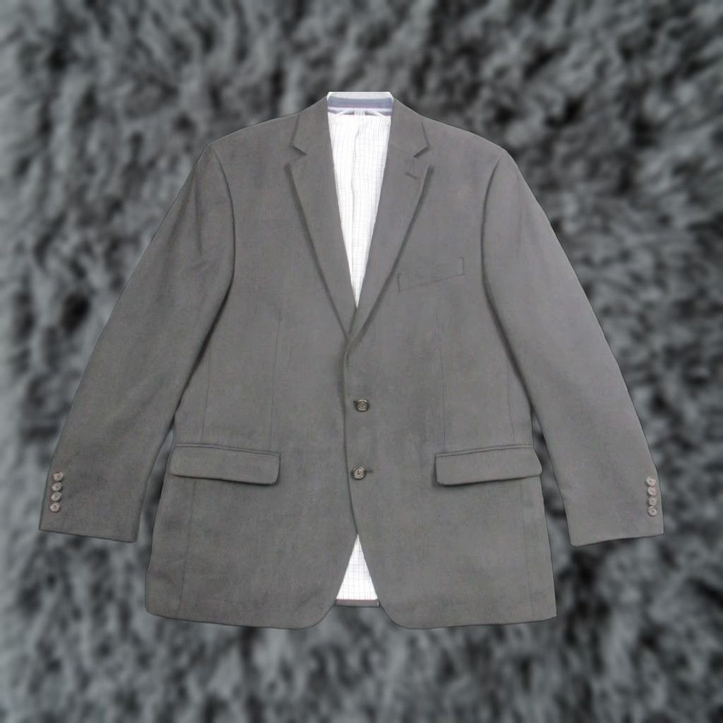 Ralph Lauren Lauren Ralph Lauren Blazer Mens 44R Gray Two Button Notch Lapel Sport Coat Lined Size 44R - 1 Thumbnail