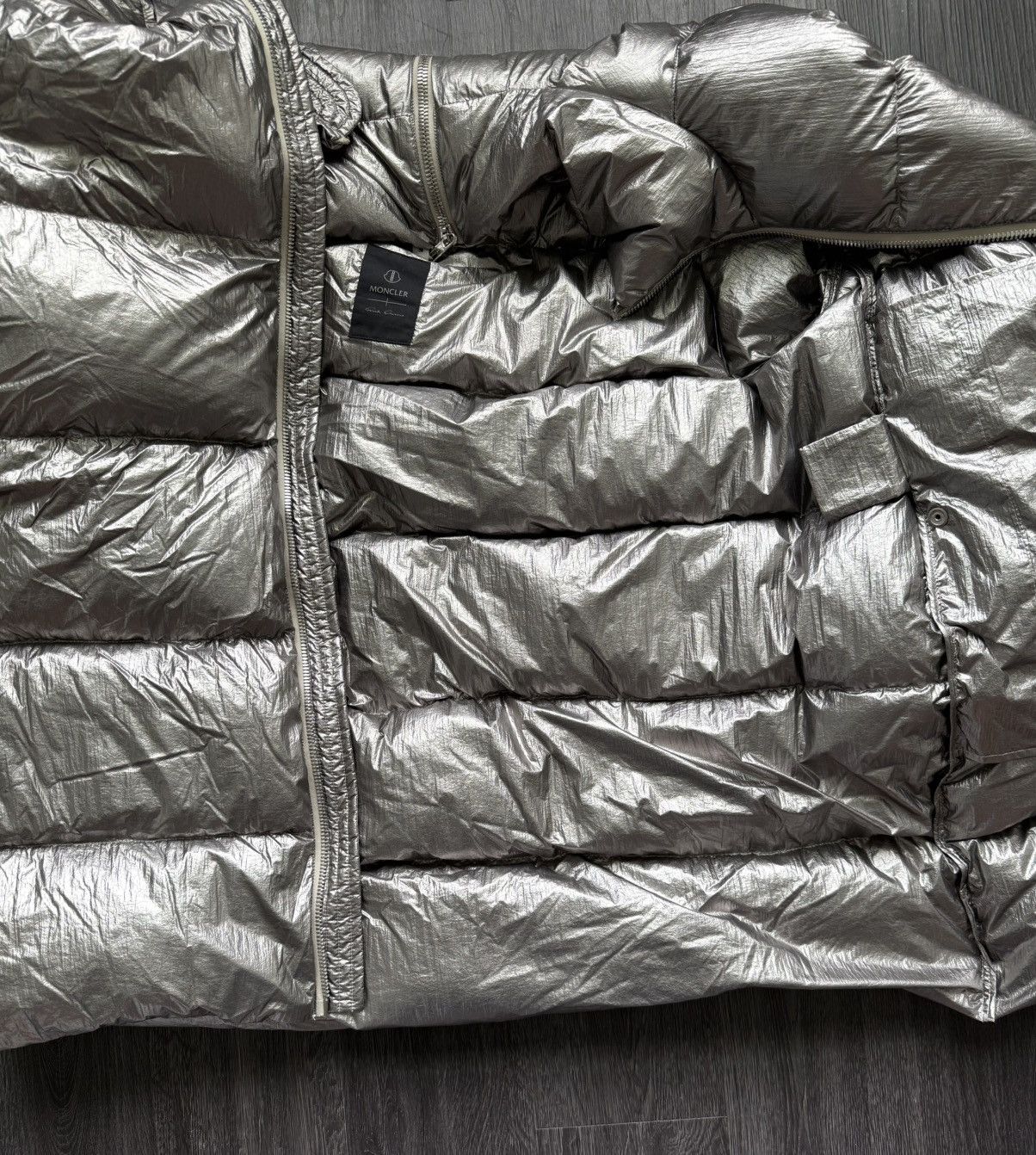 Moncler Moncler x Rick Owens Metallic Cyclopic Shell Down Size US L / EU 52-54 / 3 - 2 Thumbnail