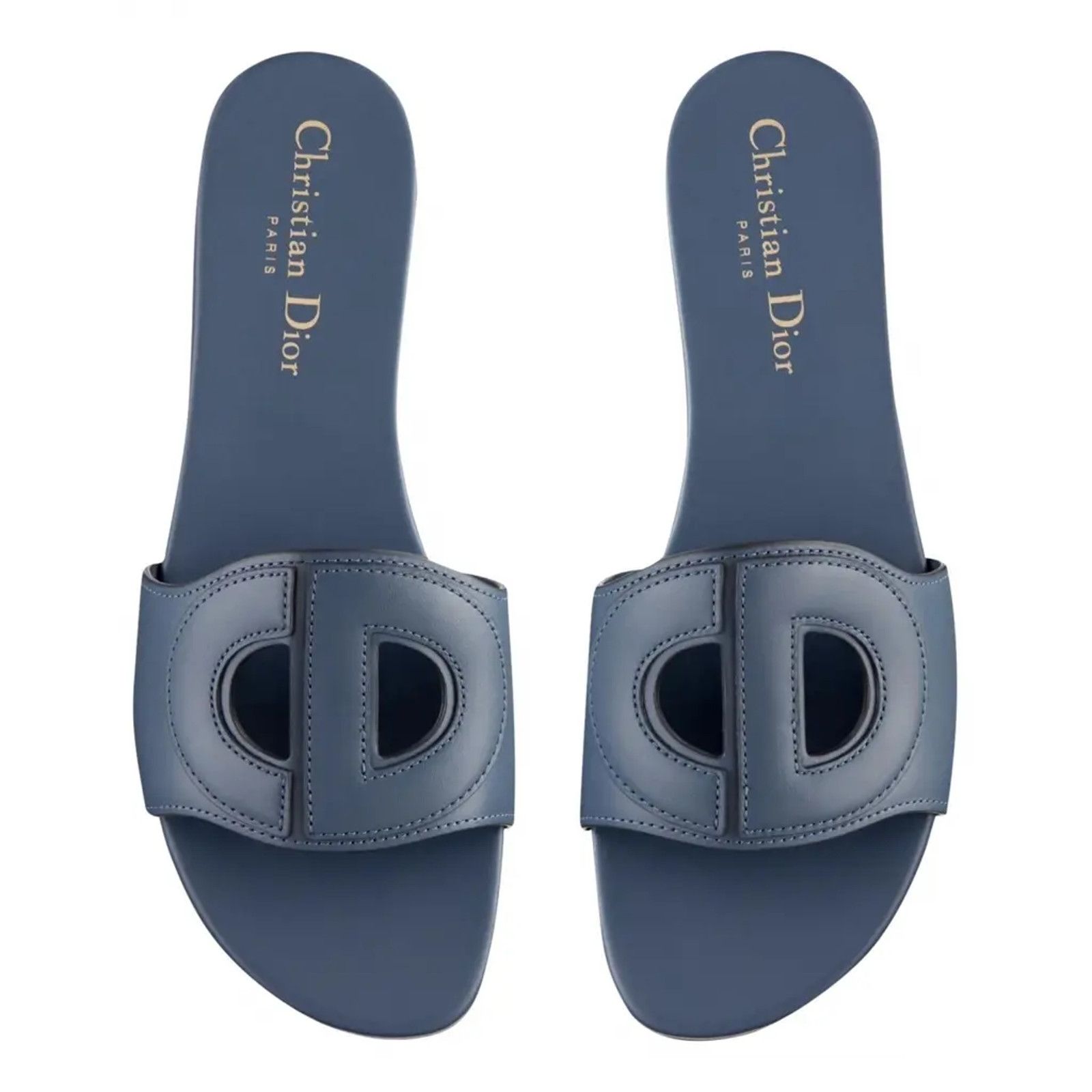 Dior Christian Dior Dway D-Club Blue Leather CD Club Logo Size US 5.5 / IT 35.5 - 1 Thumbnail