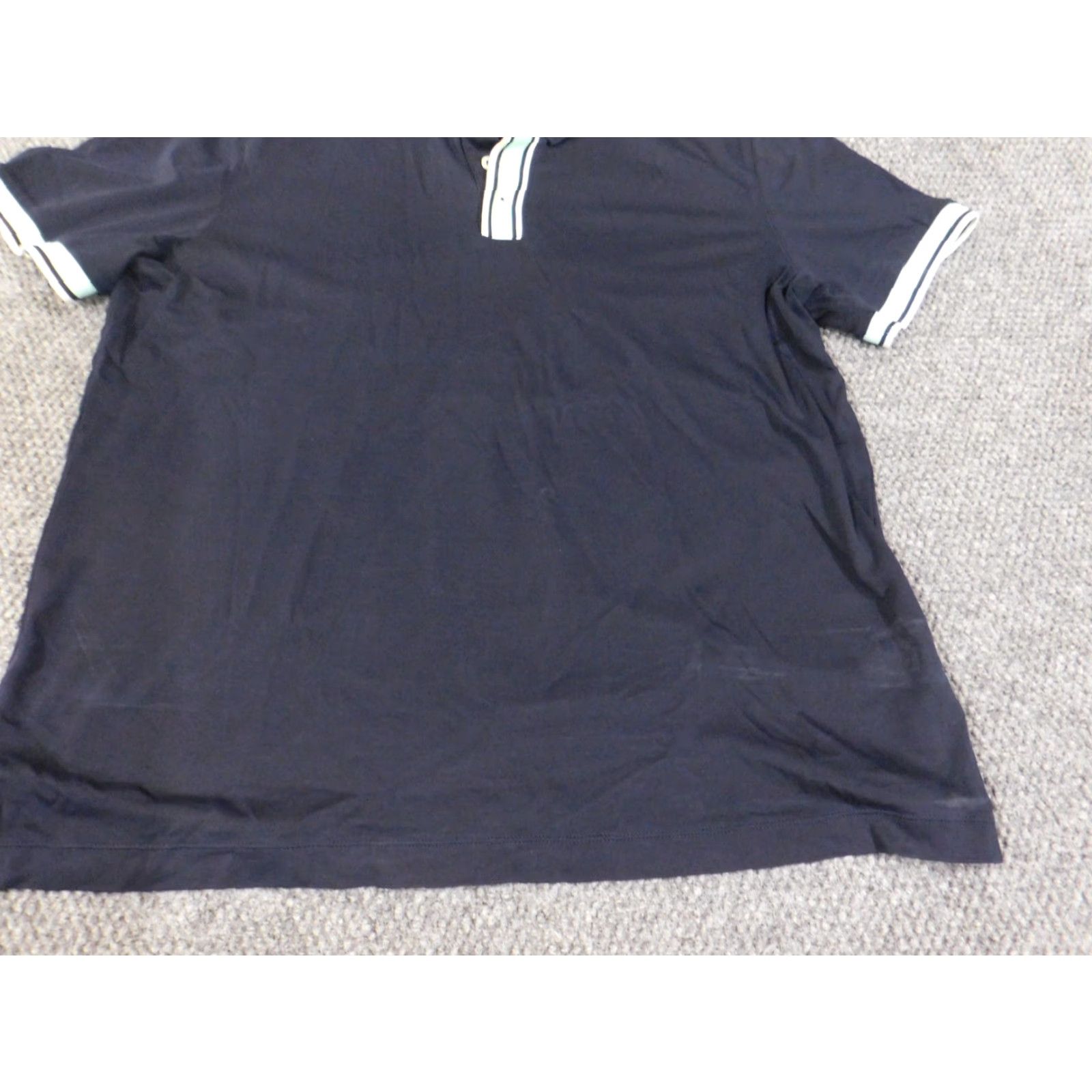 Hugo Boss HUGO BOSS Polo Shirt Men XXL Blue Slim Stretch Knit Short Sleeve Button Collared Golf Business Casual Size US XXL / EU 58 / 5 - 4 Thumbnail