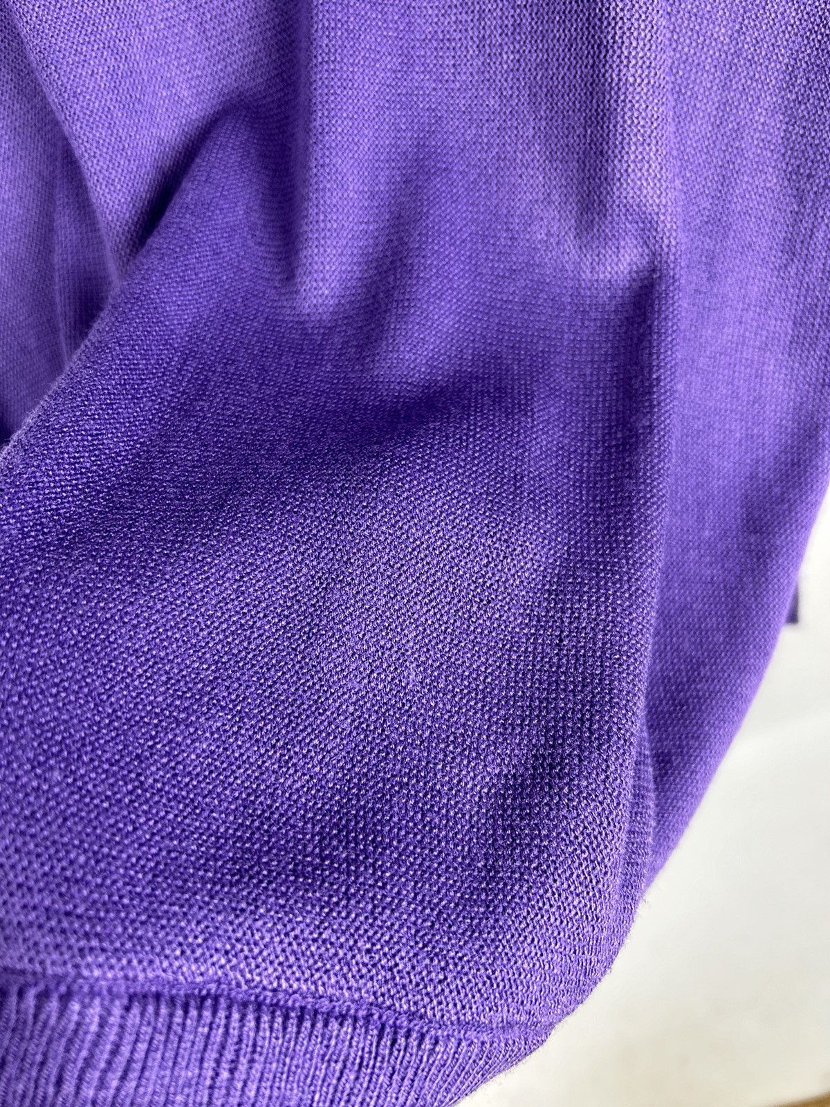 Lacoste × Vintage Rare Vintage Chemise Lacoste Knit Cardigan Purple V-Neck Size US XL / EU 56 / 4 - 9 Thumbnail