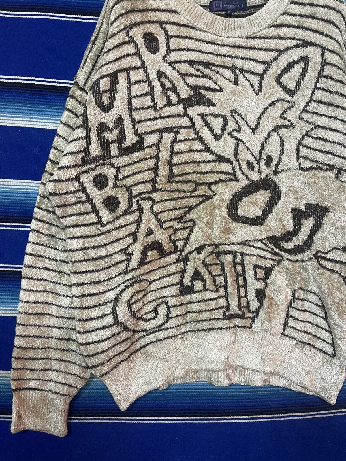Rubinacci × Vintage VERY RARE🔥 Vintage 90s MR BLACKIE Sweatshirt Size US M / EU 48-50 / 2 - 5 Thumbnail