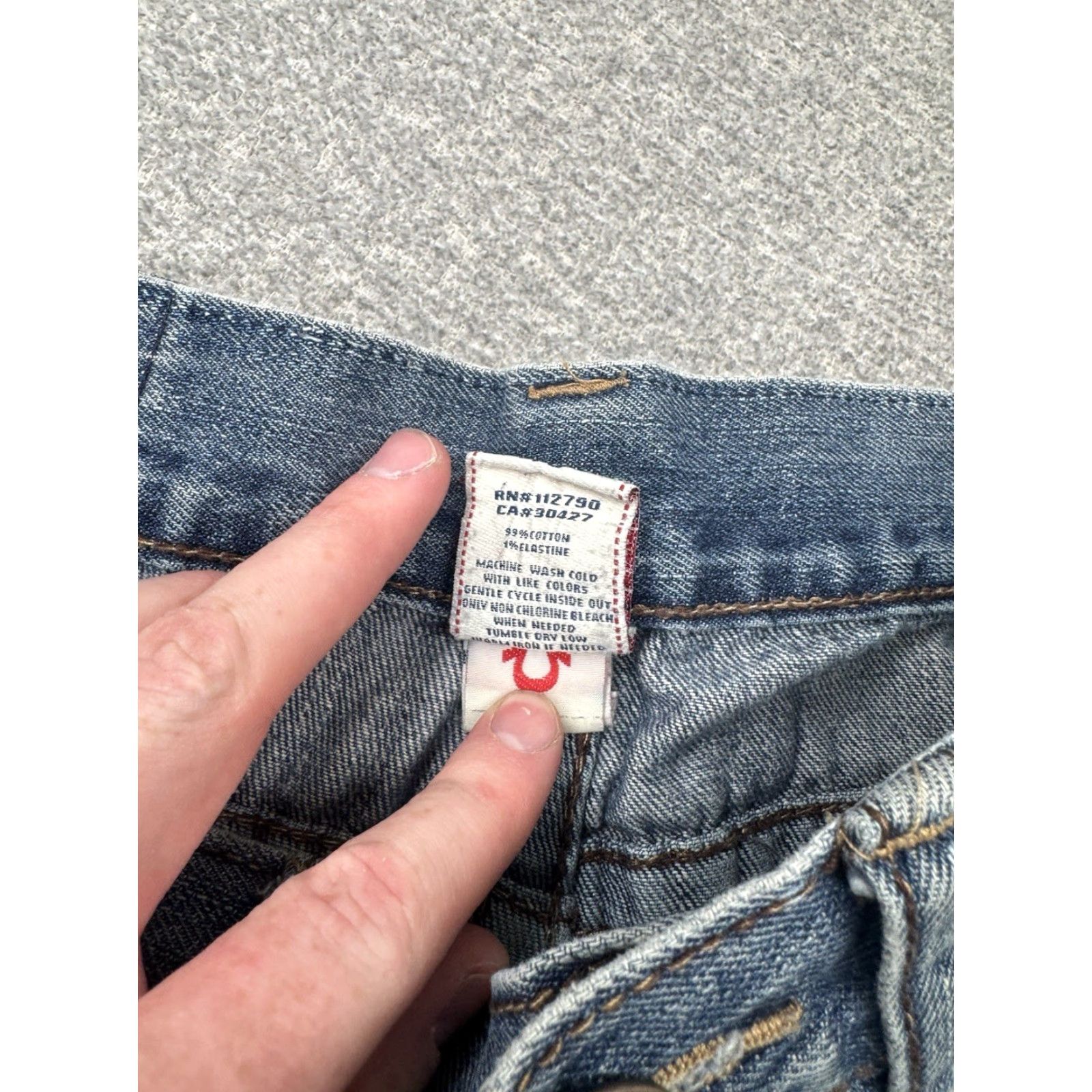 True Religion True Religion Jeans Mens 38x32 Joey Super T Straight Made USA Distressed Denim Size US 36 / EU 52 - 7 Thumbnail