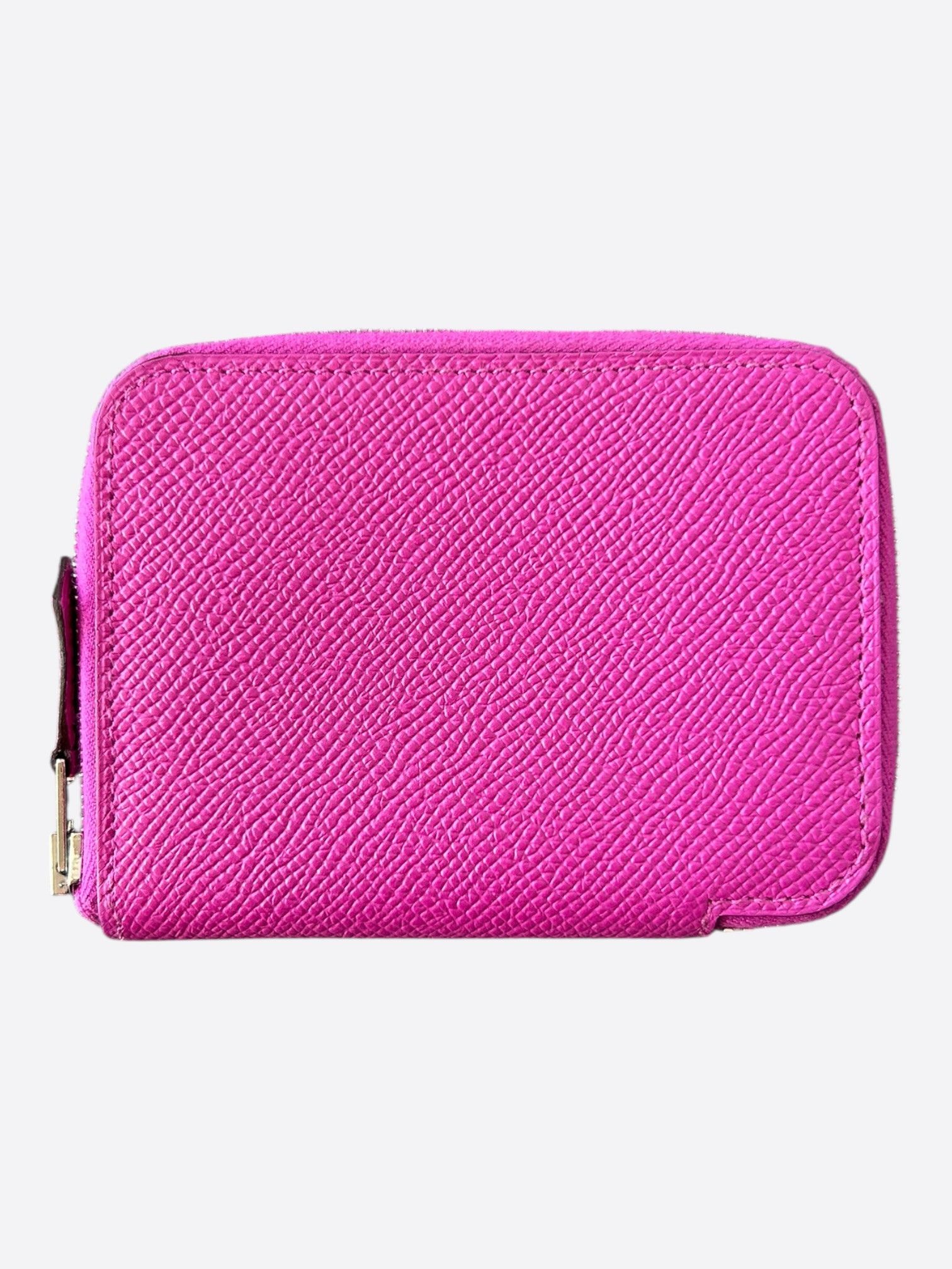 Hermes Pink Epsom & Palladium Hardware Silk'In Compact Wallet Size ONE SIZE - 1 Thumbnail