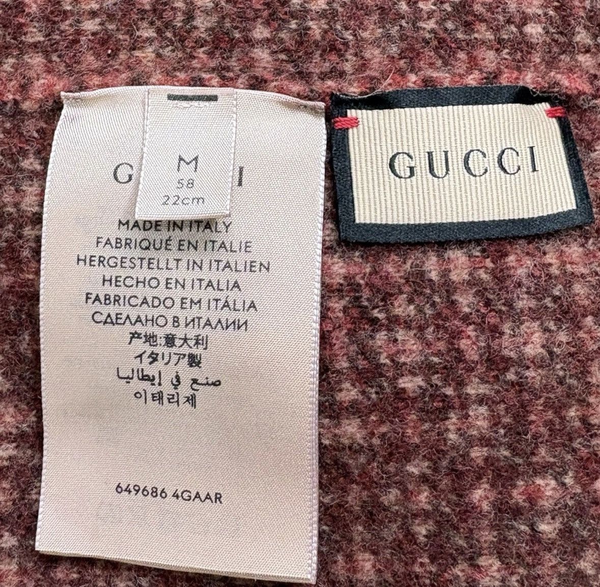 Gucci Gucci Size M Beanie Hats Wool Red Beanie Size ONE SIZE - 3 Thumbnail