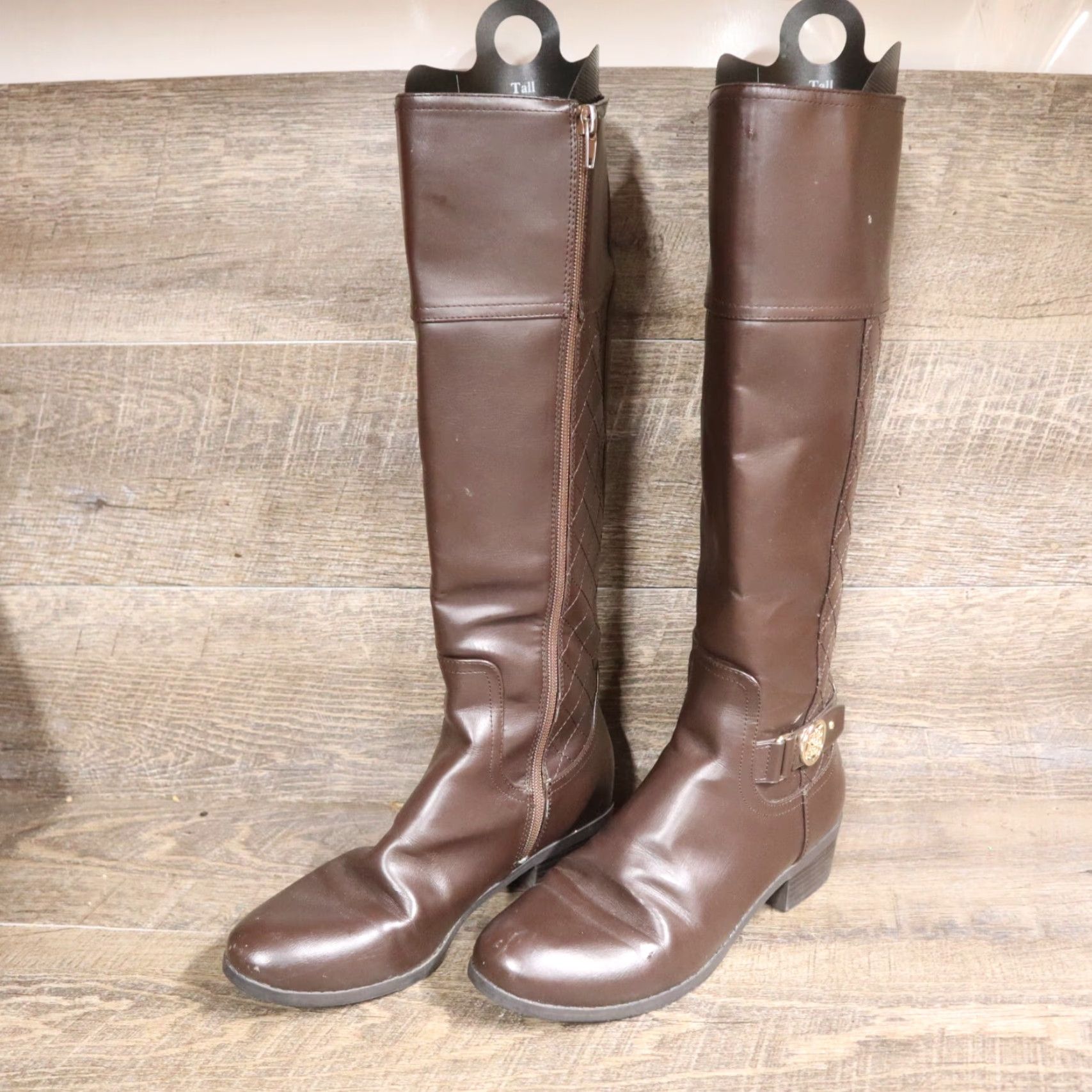 Liz Claiborne Liz Claiborne Shoes Riding Boot Brown Leather Knee High Adult Women Size 7.5 Brown Riding Boot Womens Size US 7.5 / IT 37.5 - 2 Thumbnail