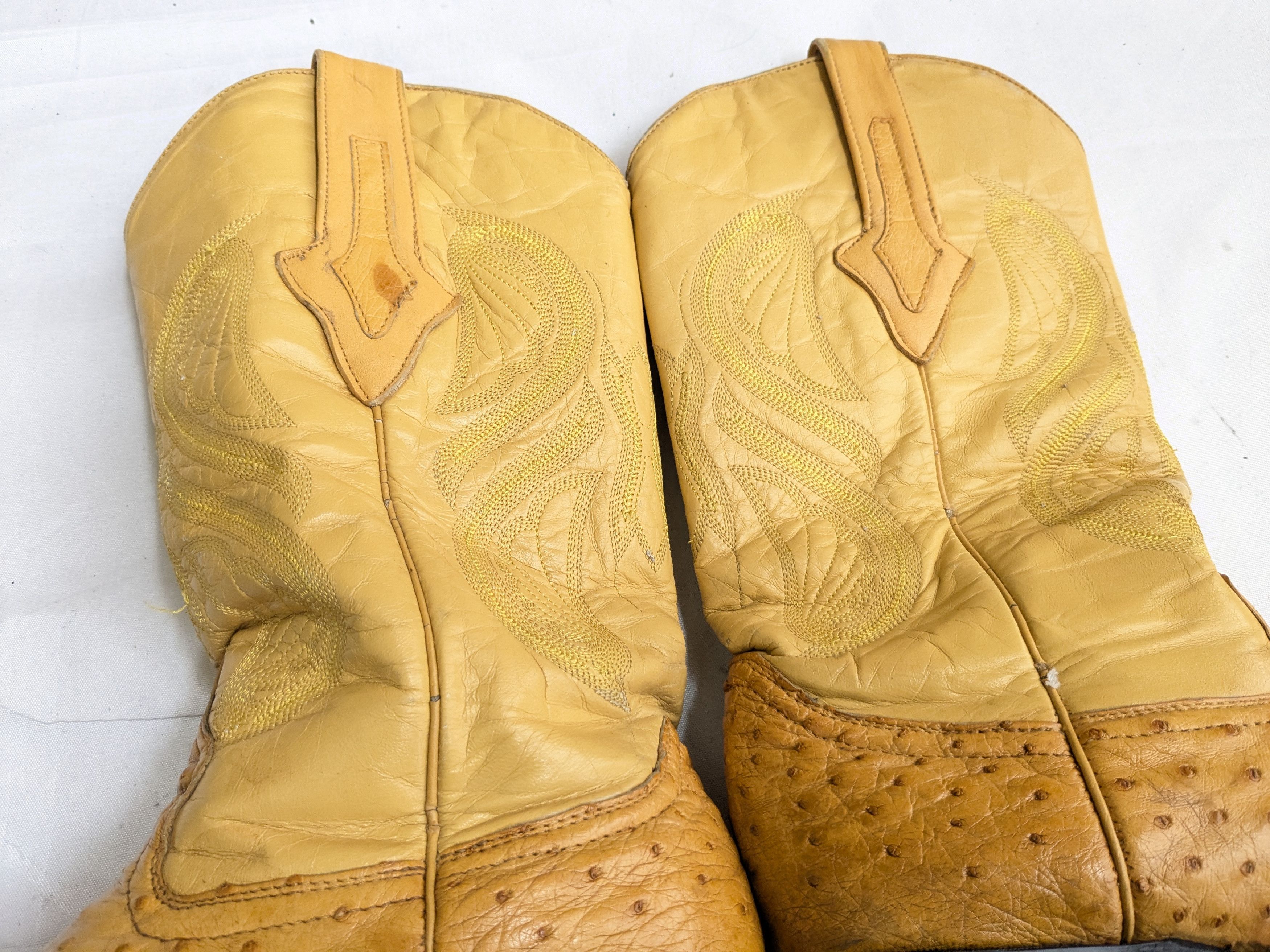 Nike Vintage Cowboy Boots Yellow Crocodile Leather 7.5 Size US 7.5 / EU 40-41 - 8 Thumbnail