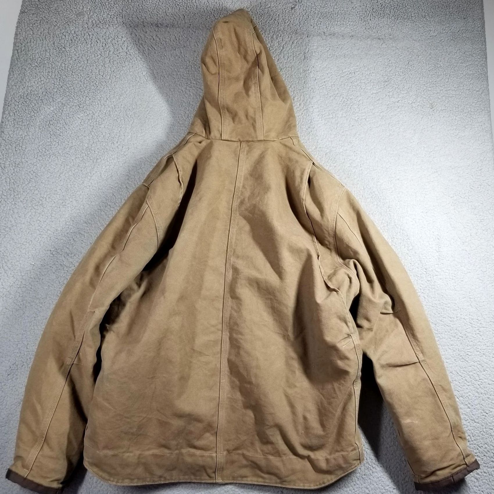 Carhartt Carhartt Jacket XL Brown Canvas Hooded Sherpa Lined Parka J284 FRB Mens Size US XL / EU 56 / 4 - 2 Thumbnail