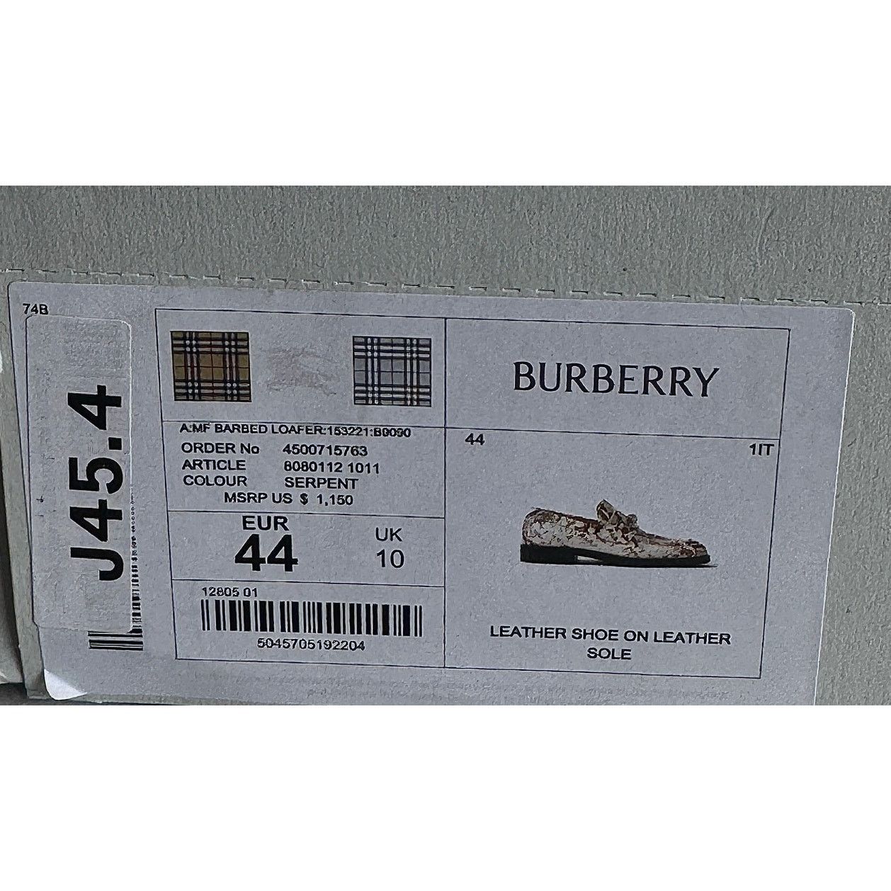 Burberry Burberry NWB New Loader Snakeskin 2024 collection Size US 11 / EU 44 - 6 Thumbnail