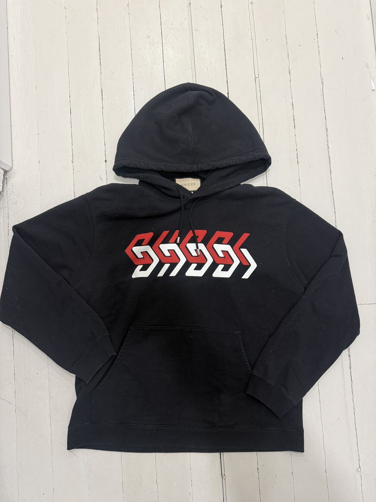 Gucci Mirror Logo Hoodie Size L