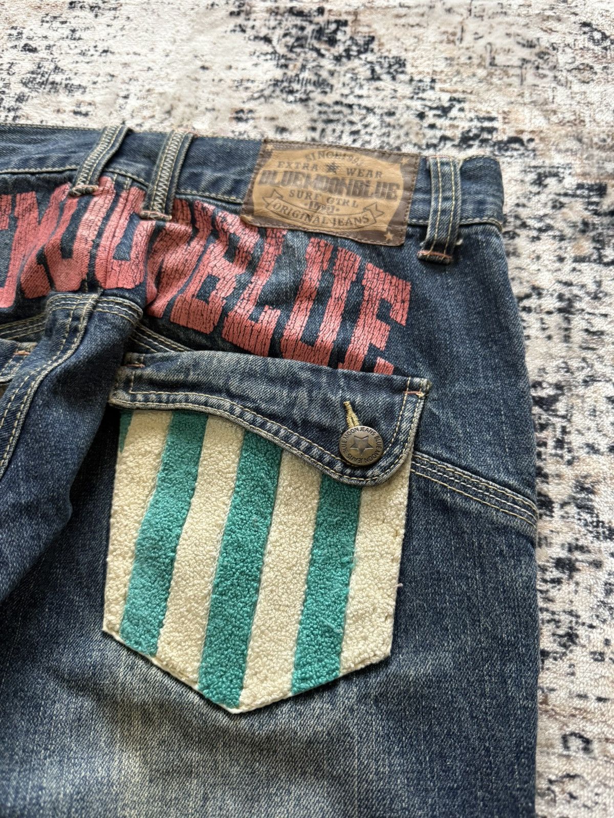 Hysteric Glamour BlueMoon Japan Paneled Surf Edition Straight Jeans Size US 30 / EU 46 - 17 Thumbnail