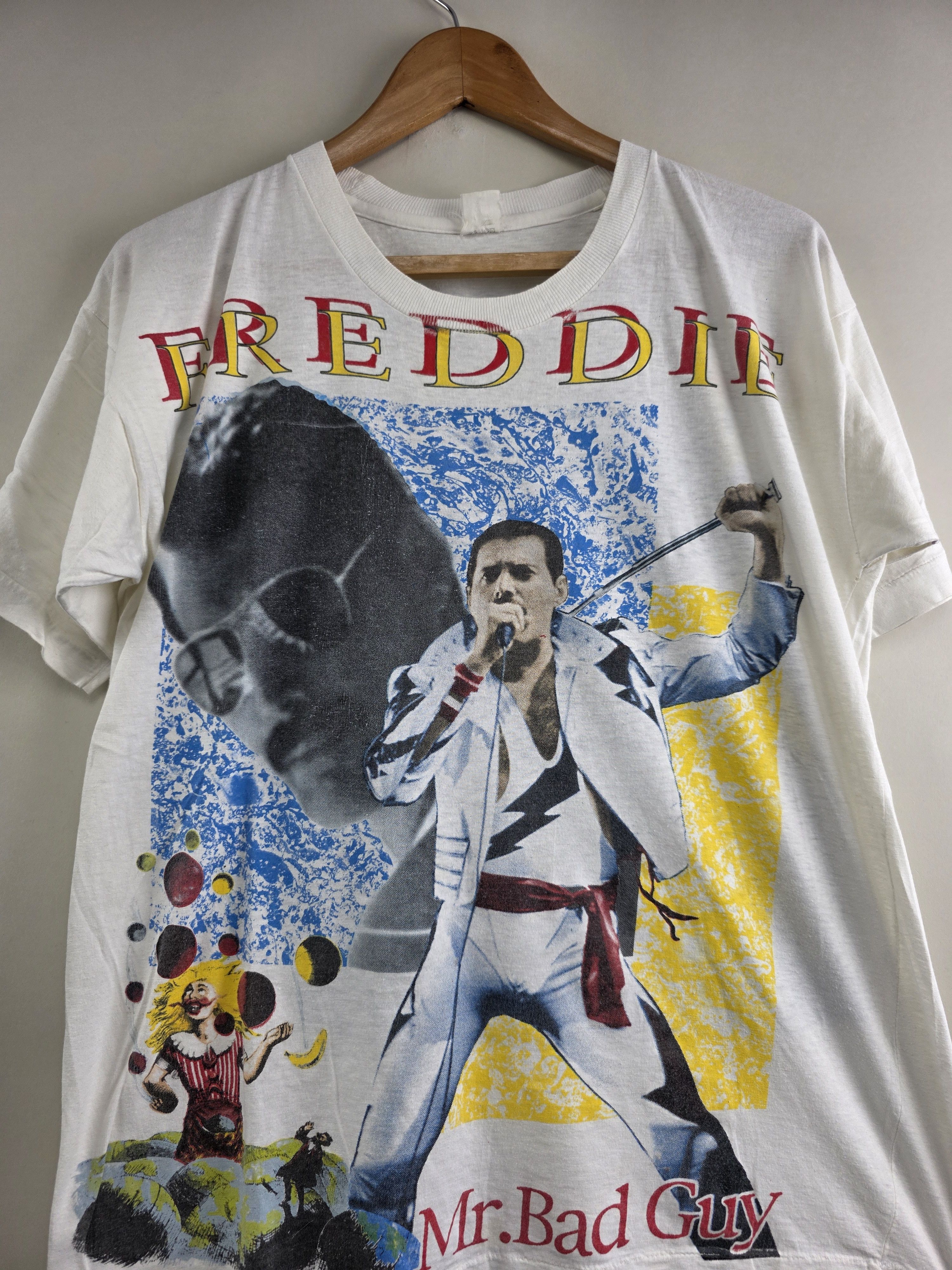 Band Tees × Vintage 90s Queen Freddie Mercury Mr. Bad Guy L 21" 26" Size US L / EU 52-54 / 3 - 2 Thumbnail