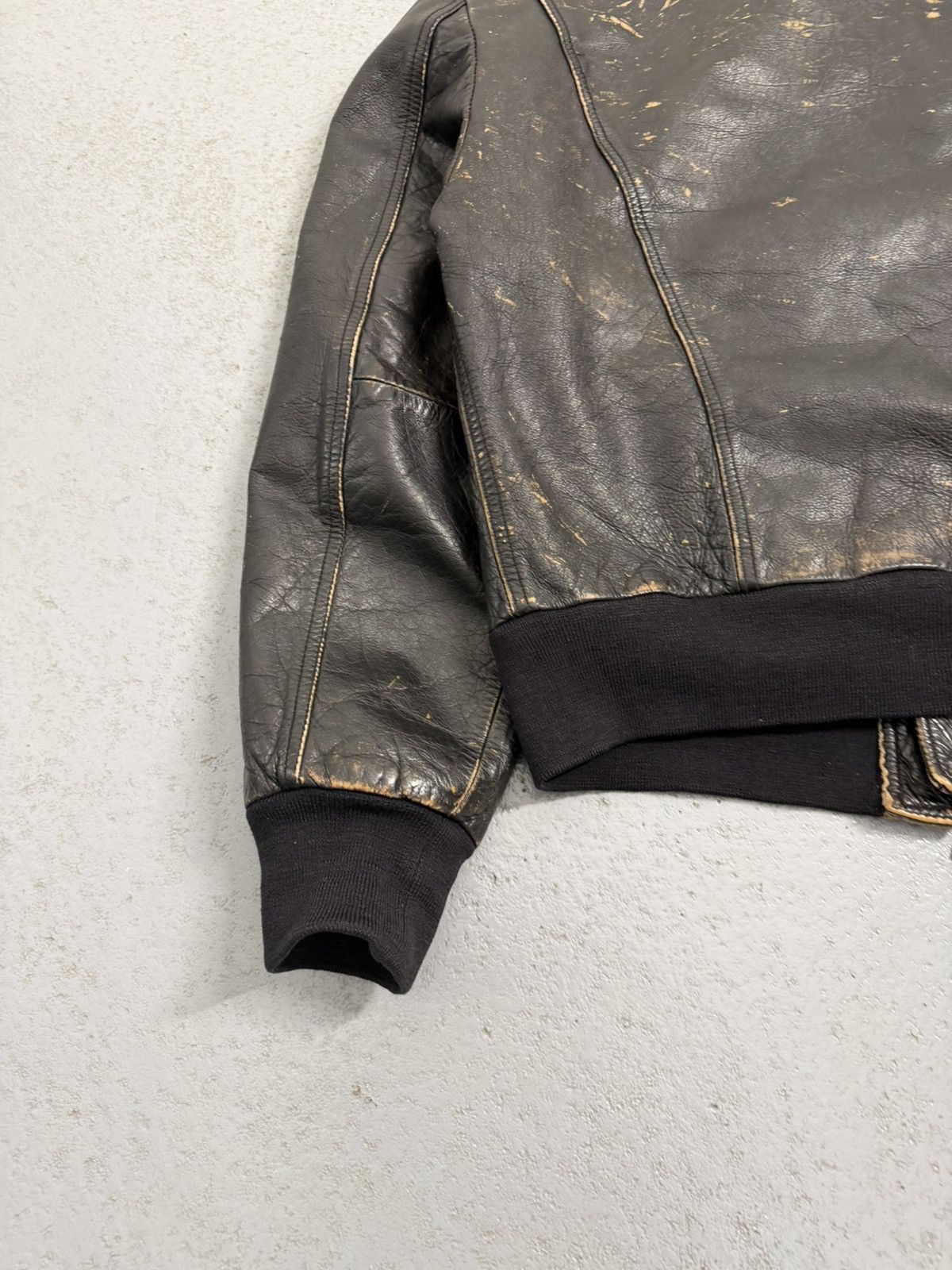Genuine Leather Brogden Track Leather Ashed Chocolate Narrow Fitted Jacket Size L / US 10 / IT 46 - 18 Thumbnail