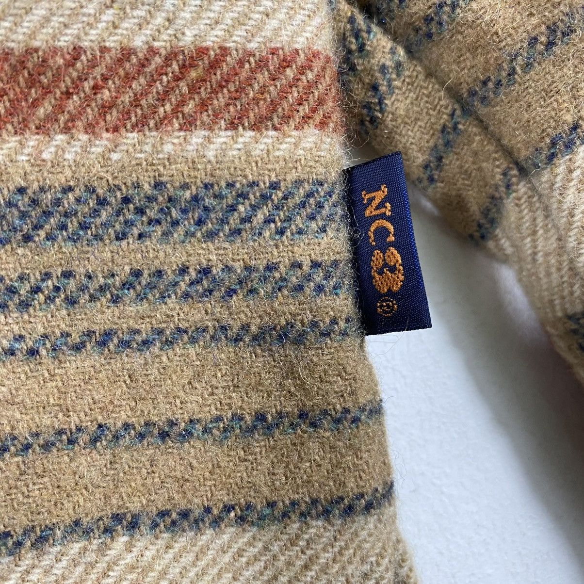 Designer × Nigel Cabourn × Vintage Vintage 90s Nigel Cabourn Wool Stripe Button Shirt L Size Size US L / EU 52-54 / 3 - 15 Thumbnail