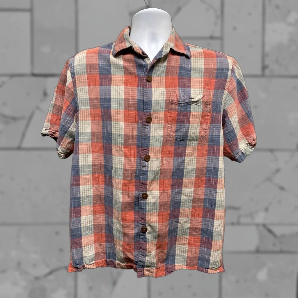 Tommy Bahama Tommy Bahama Shirt Plaid Short Sleeve Button-Up Mens S Multicolor 100% Silk Original Fit Plaid 90s? (note: avoid uncertain). Size US 29 - 1 Thumbnail