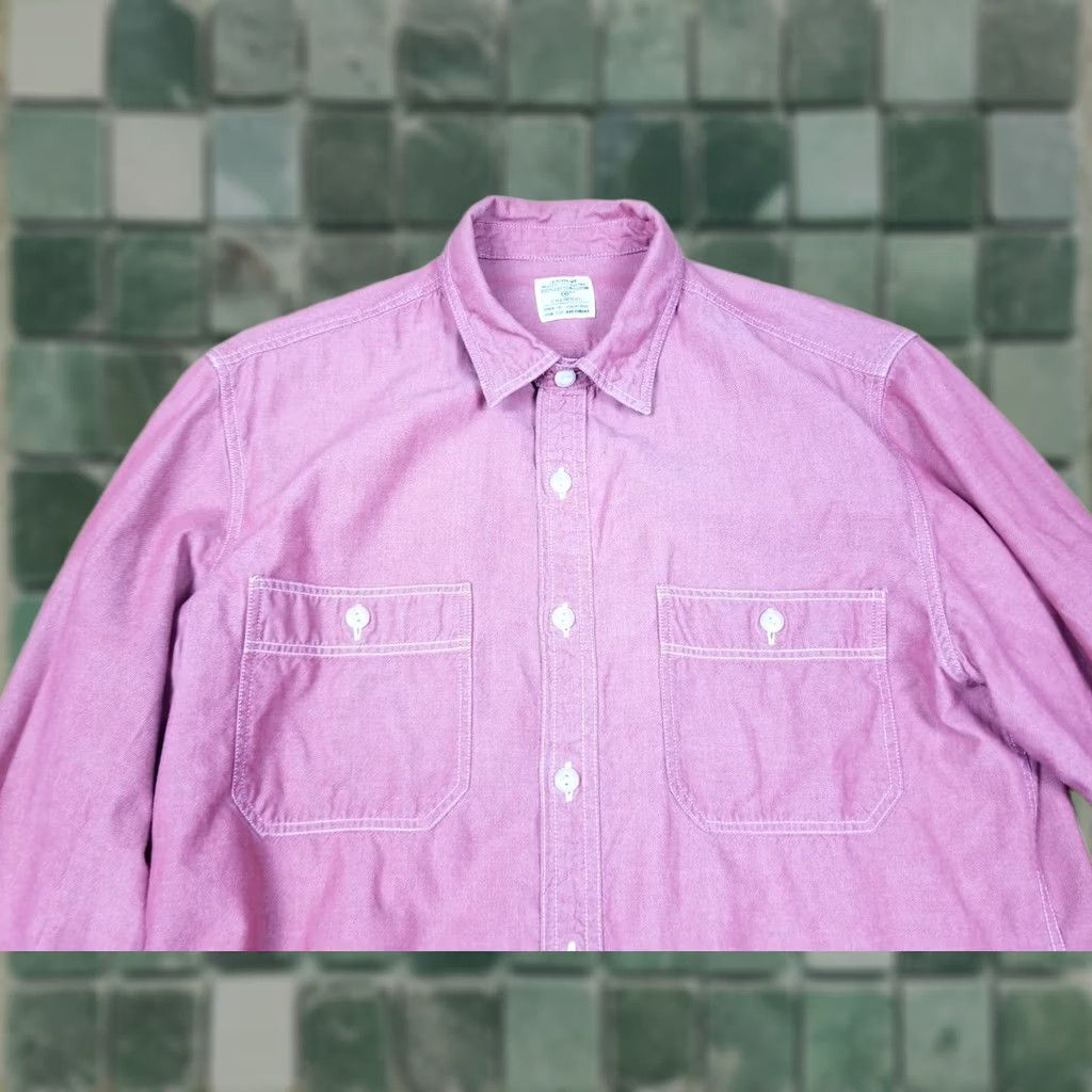 J.Crew VINTAGE J.CREW CHAMBRAY CHIN STRAP WORK SHIRT M SHIRT RED BUTTON 30' STYLE GUSSET Mens Size US M / EU 48-50 / 2 - 1 Thumbnail