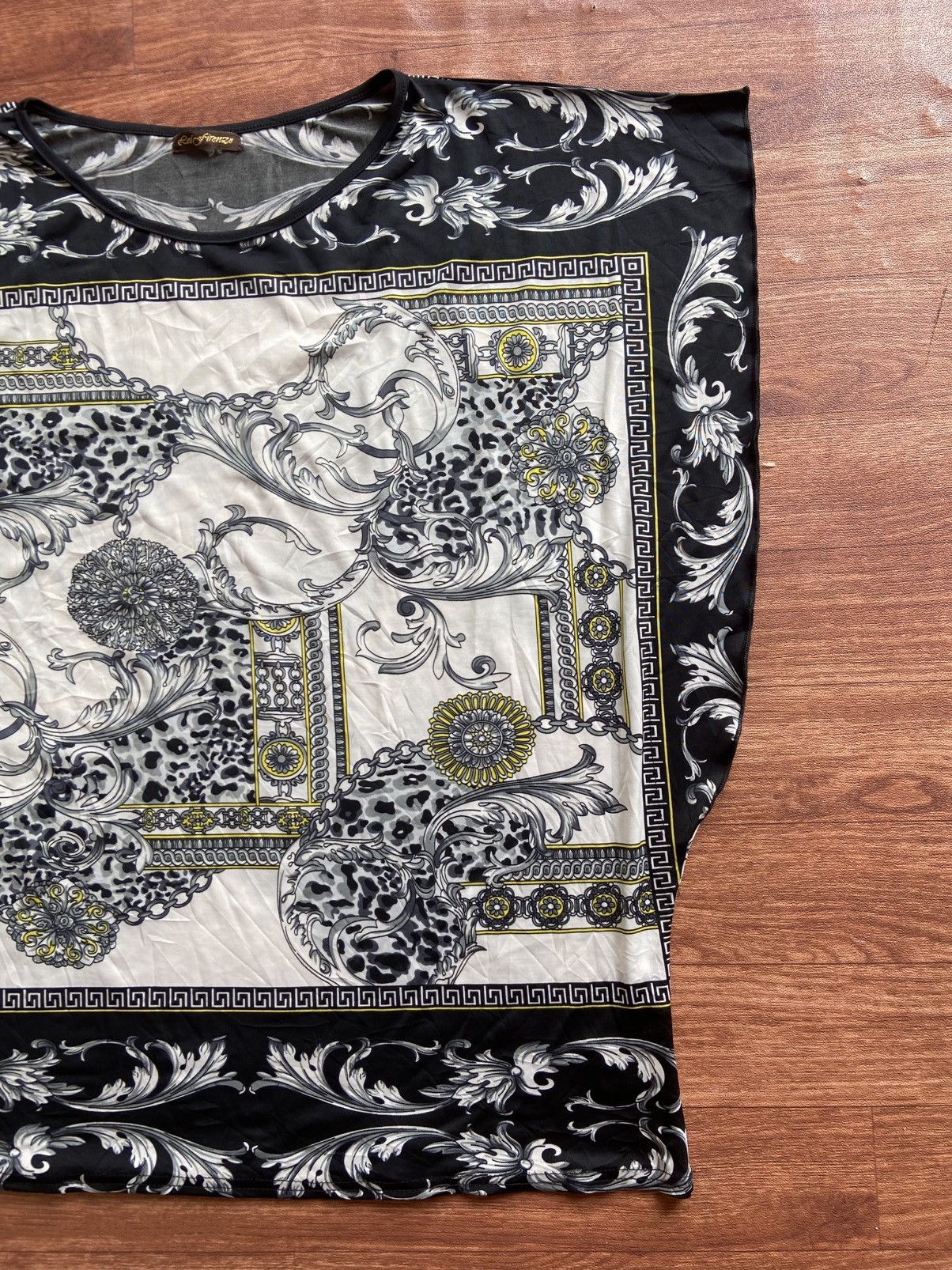 Le Grande Bleu (L.G.B.) Rei Firenze Silk Tshirt Raw Pattern Size US M / EU 48-50 / 2 - 5 Thumbnail