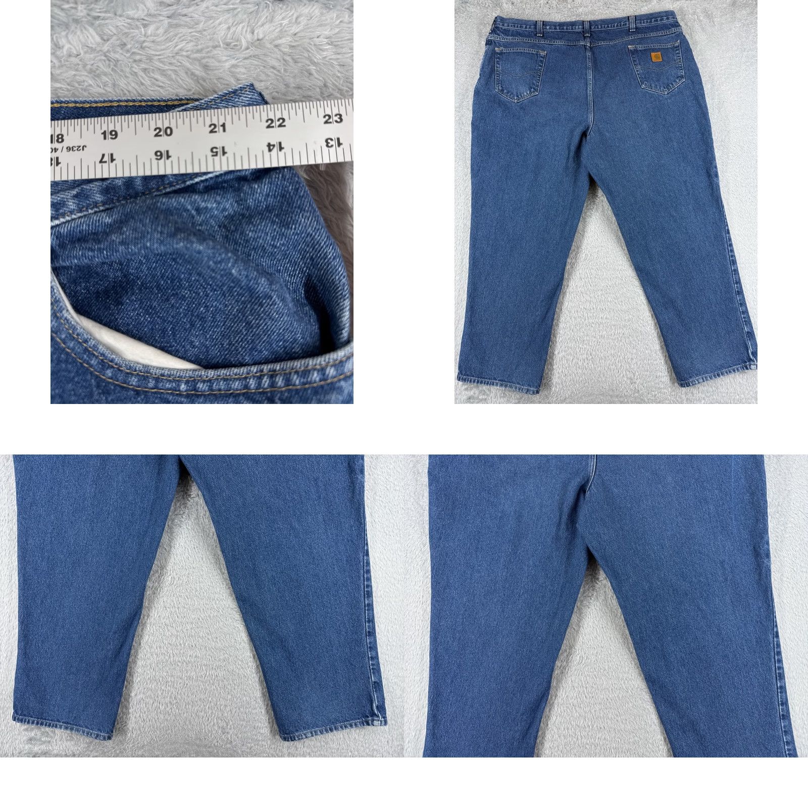 Carhartt Carhartt Jeans Adult 48 Blue Denim 100% Cotton Relaxed Straight 46x30 Size US 32 / EU 48 - 9 Thumbnail