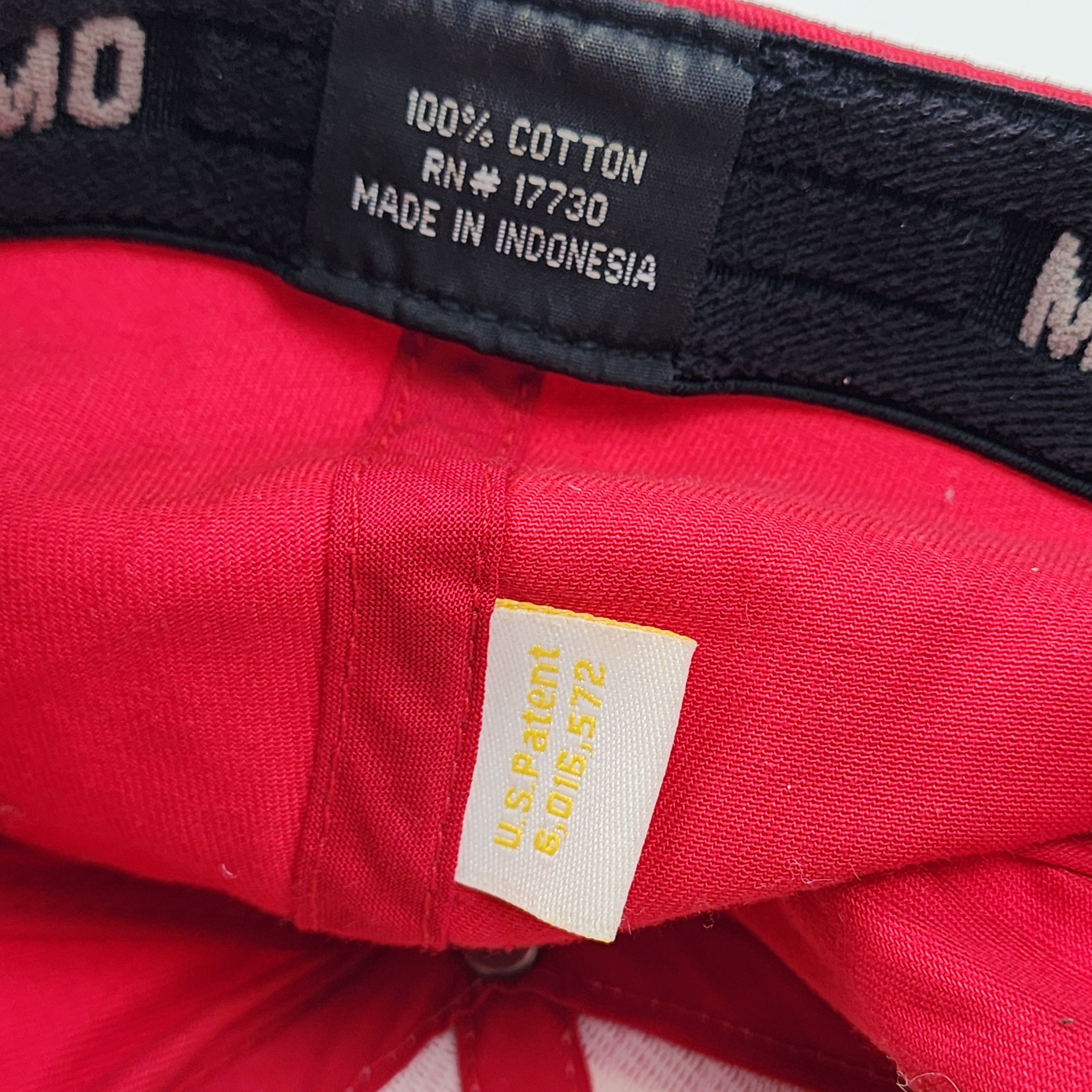 Mossimo Mossimo Y2K Spellout Red White Flex Hat OSFA Size ONE SIZE - 8 Thumbnail
