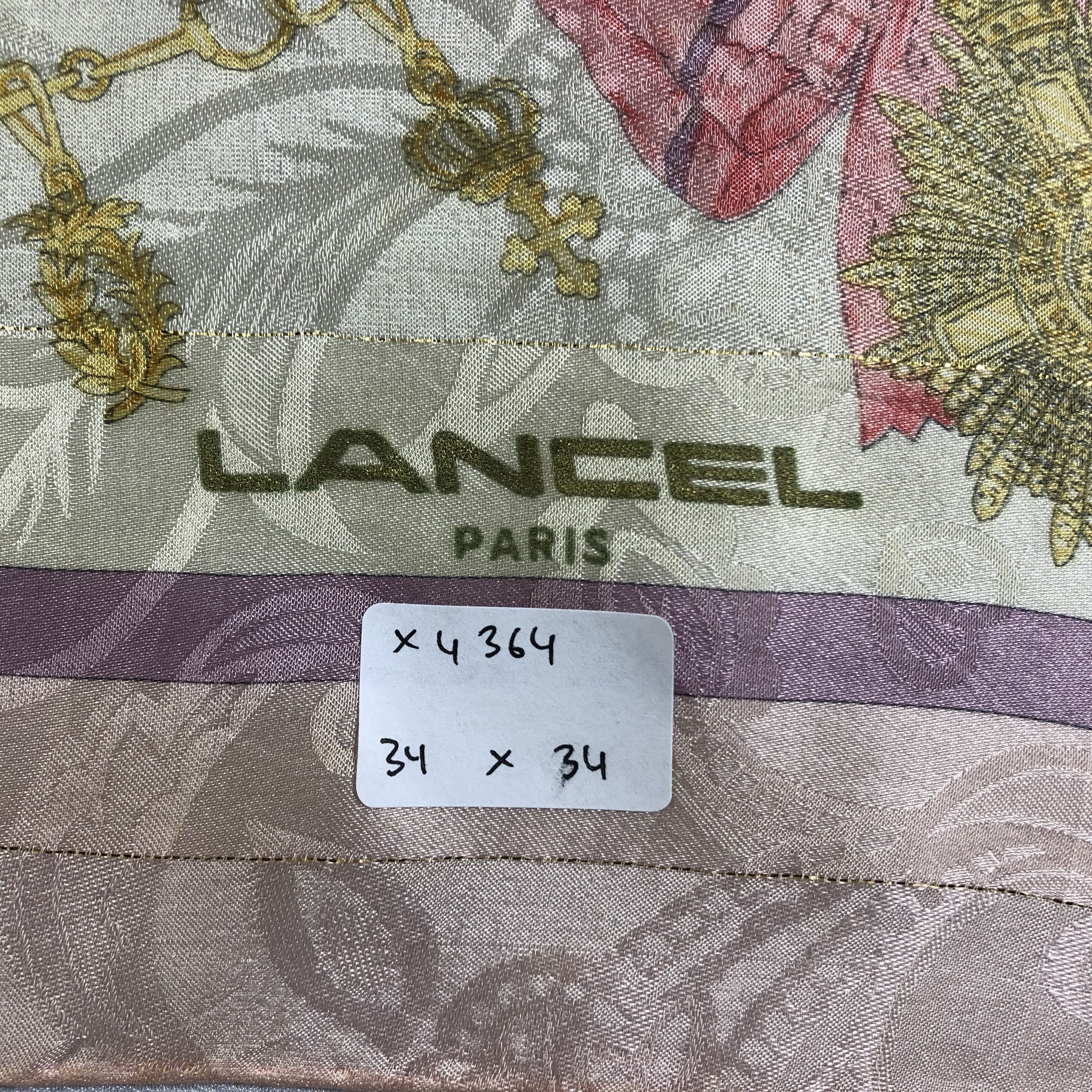 Lancel × Vintage Vintage Lancel Silk Scarf Size ONE SIZE - 6 Thumbnail