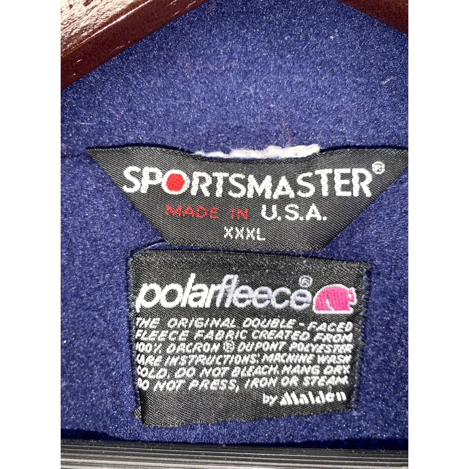 CO VINTAGE Sportsmaster Jacket 3XL Blue 90s Polar Fleece Marathon Gasoline Mens Size US XXL / EU 58 / 5 - 4 Thumbnail