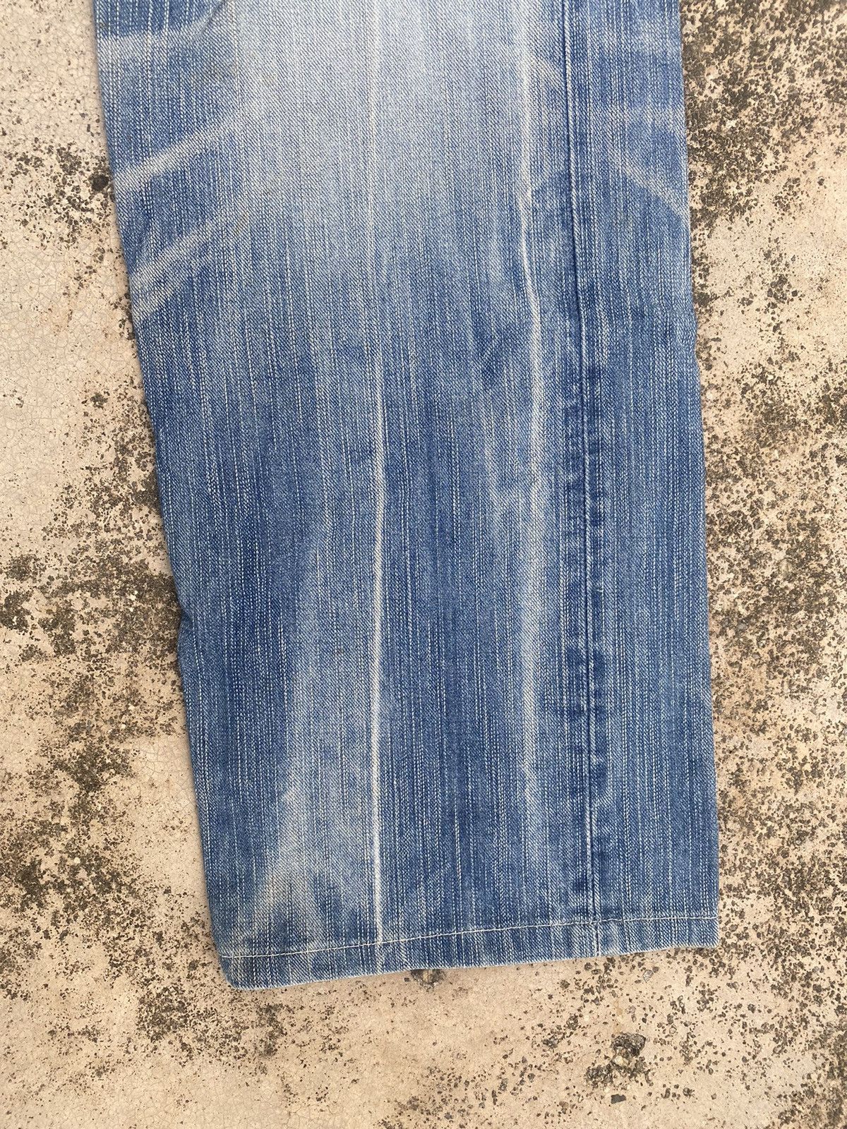 Edwin × Japanese Brand × Vintage Vintage y2K Edwin Distressed Honeycomb Denim Jeans Size US 33 - 11 Thumbnail